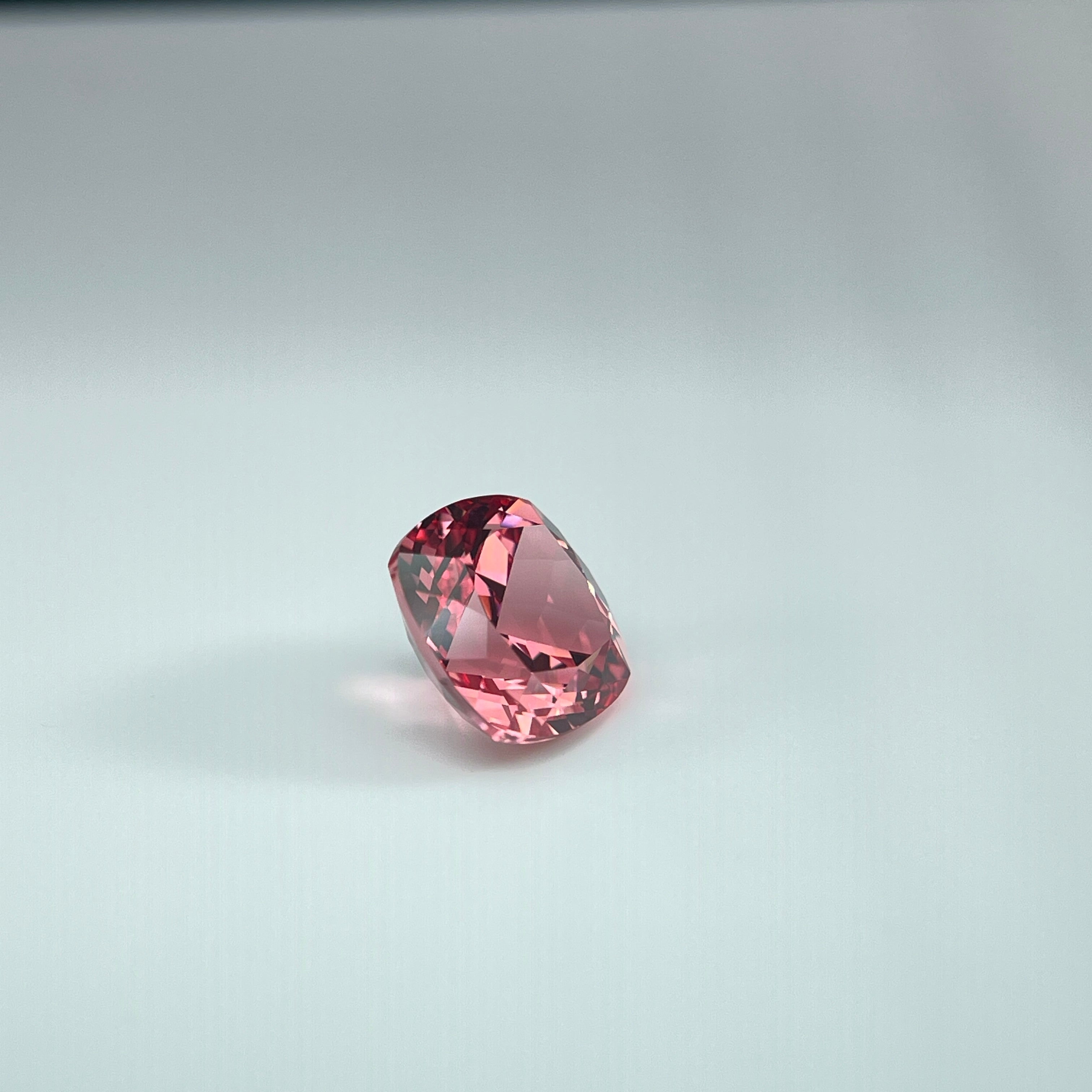 ~5.74ct Padparadscha Czochralski Sapphire | Cushion Cut | 10 × 10 mm | Gemdrop® Verified