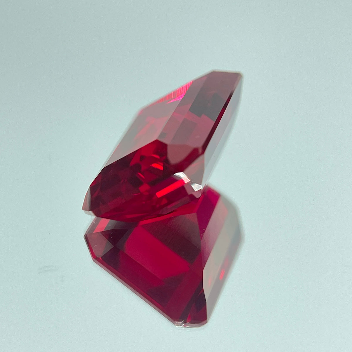 ~30ct Pigeon Blood Ruby | Emerald Cut | 1.5 × 2 cm | Gemdrop® Verified