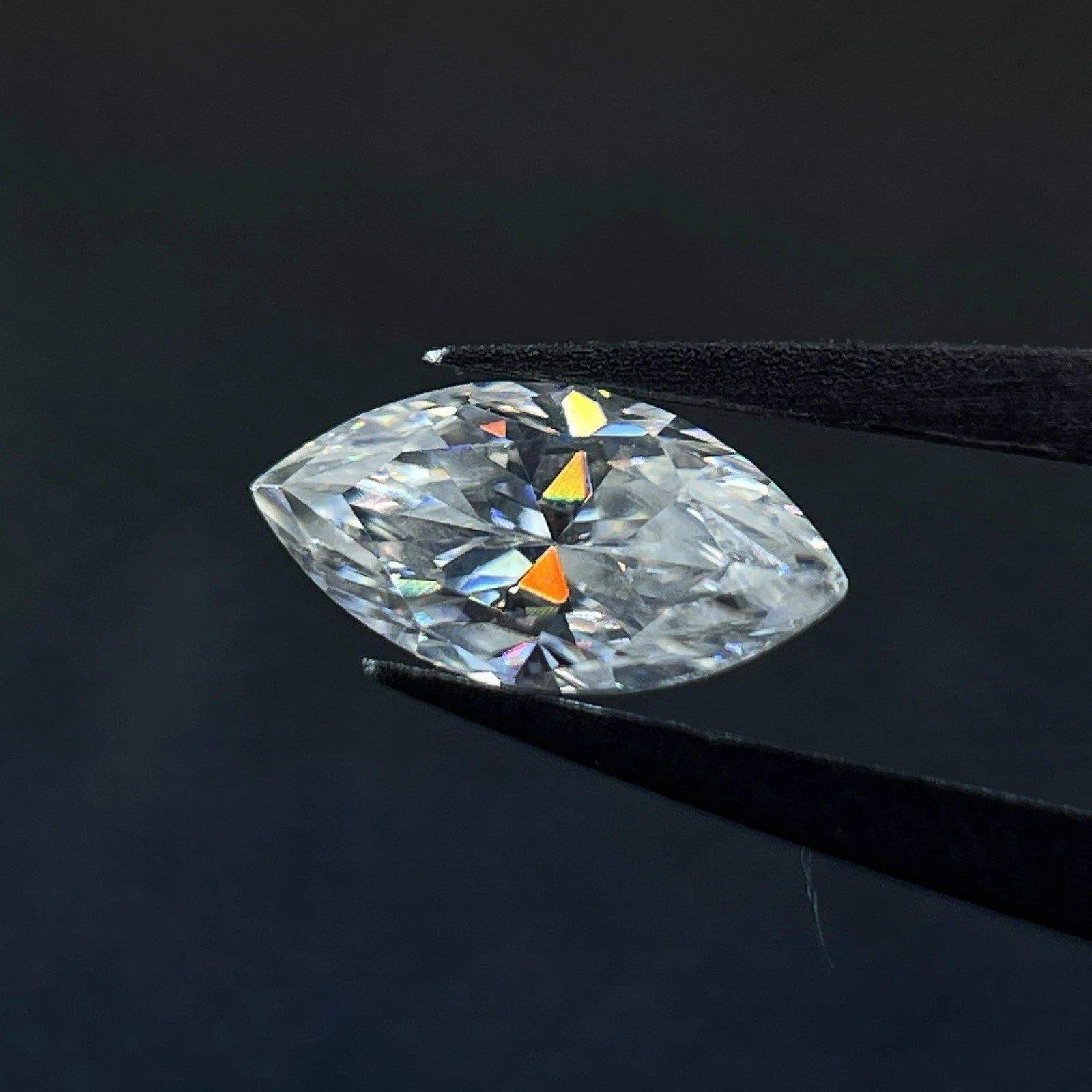 1 Carat Marquise VVS1 D Moissanite Space Diamond | 5x10mm | + GRA Report & Warranty | GemDrop® Verified