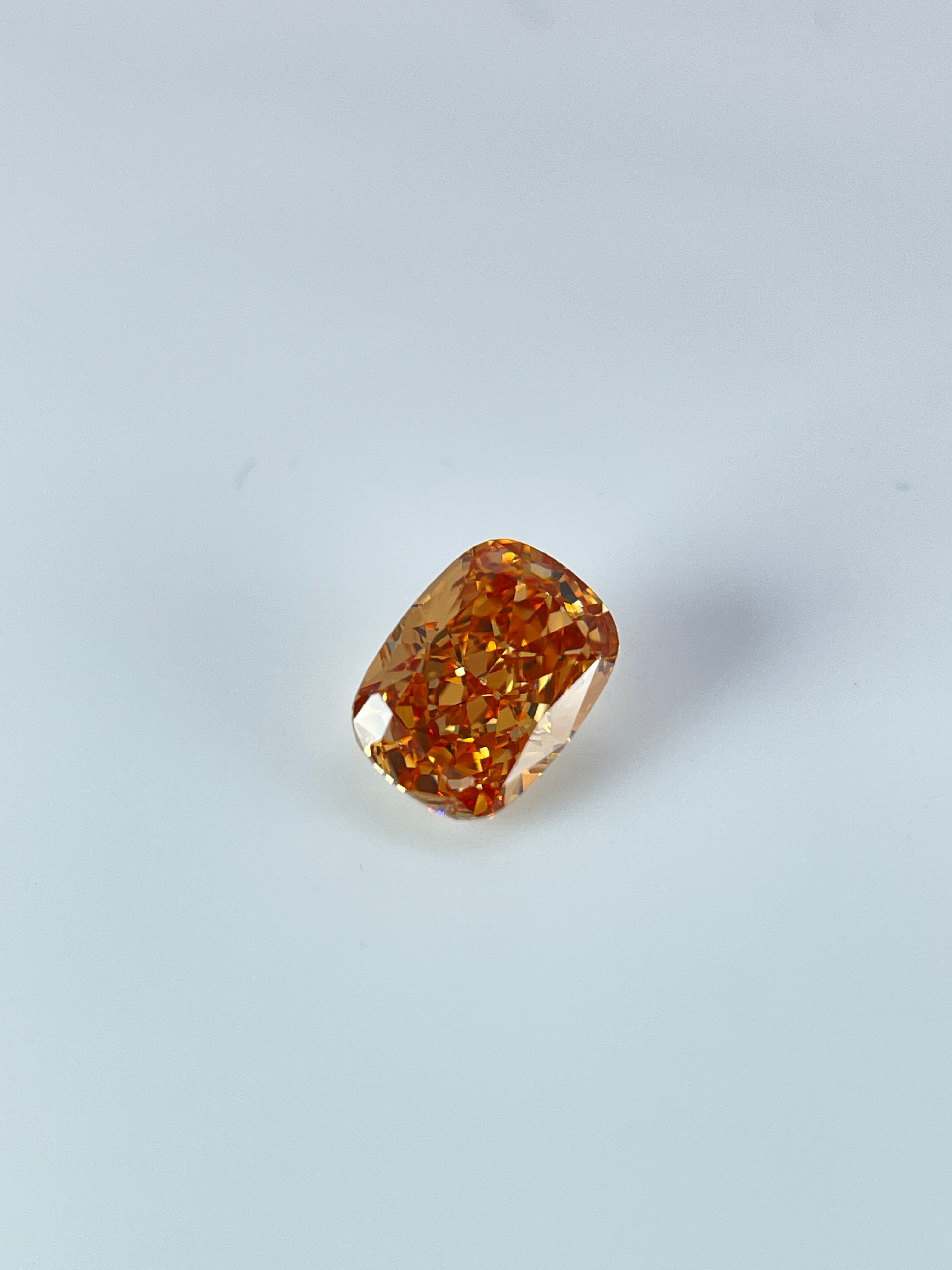 Ice Cut Cubic Zirconia Champagne Cushion Rectangle 6x8mm ~3ct