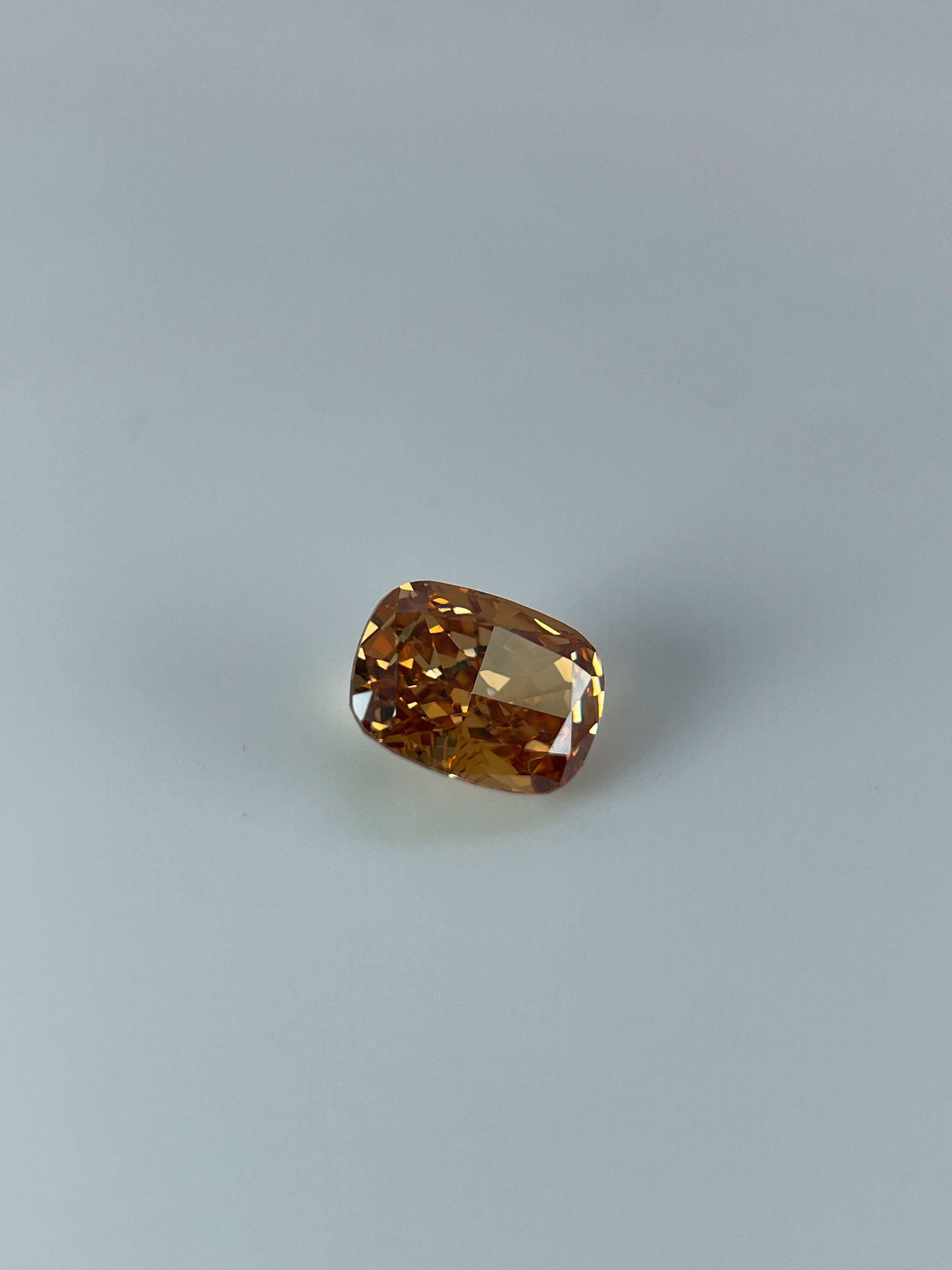 Ice Cut Cubic Zirconia Champagne Cushion Rectangle 6x8mm ~3ct