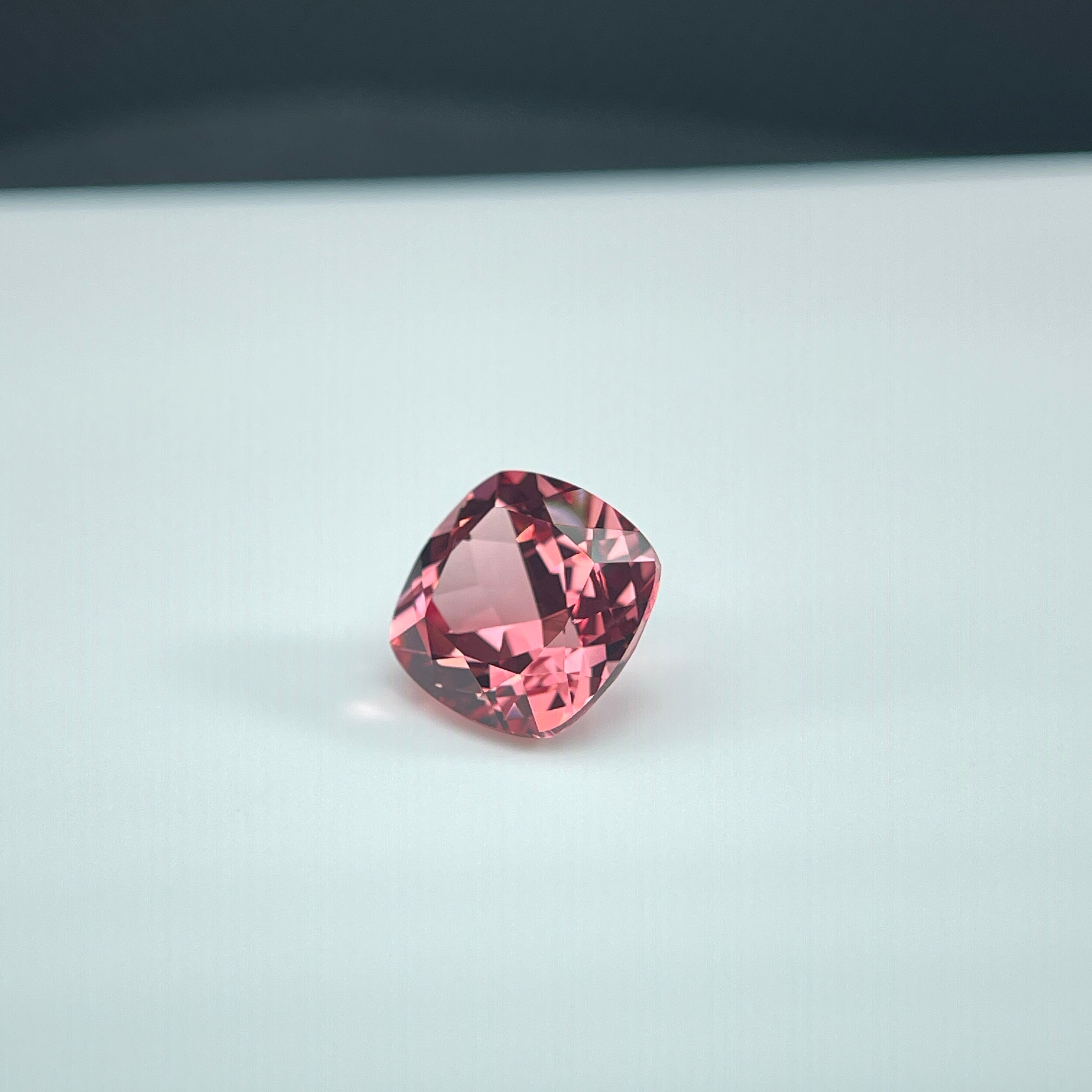 ~5.74ct Padparadscha Czochralski Sapphire | Cushion Cut | 10 × 10 mm | Gemdrop® Verified