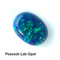 ~0.6ct Peacock Blue-Green Opal | Oval Cabochon | 6 × 8 mm | Gemdrop® Verified