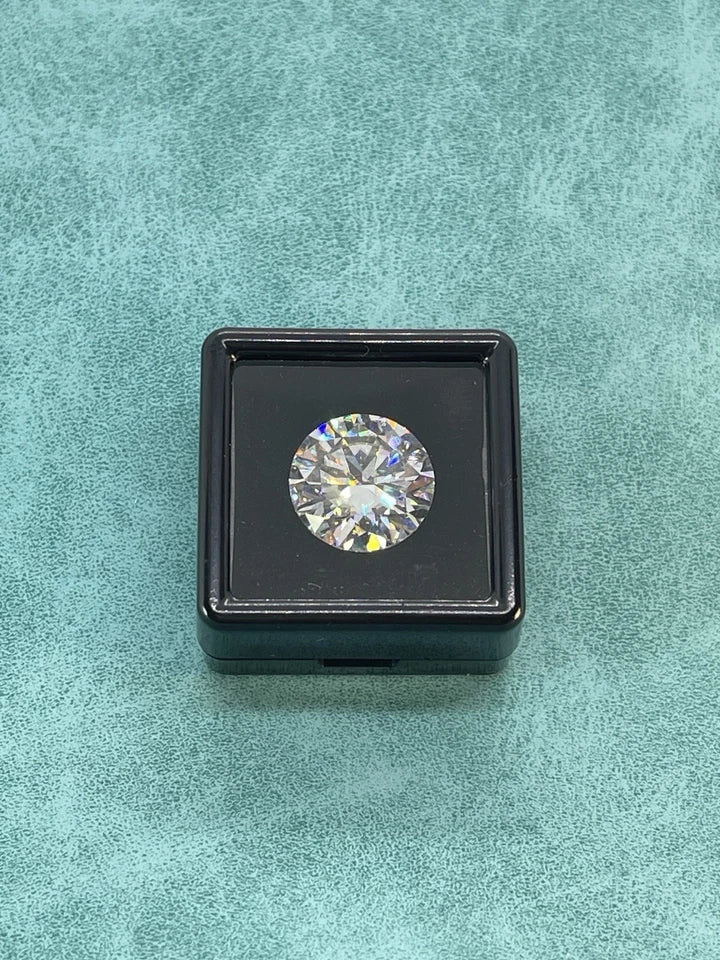8 Carat Round Brilliant VVS1 D Moissanite Space Diamond | 13mm | + GRA Report & Warranty | GemDrop® Verified