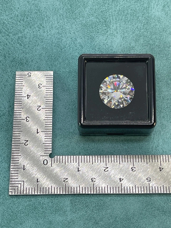 8 Carat Round Brilliant VVS1 D Moissanite Space Diamond | 13mm | + GRA Report & Warranty | GemDrop® Verified