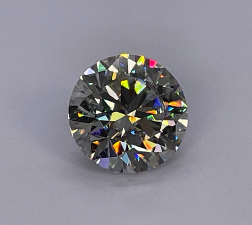 12 Carat Round Brilliant VVS1 D Moissanite Space Diamond | 15mm | + GRA Report & Warranty | GemDrop® Verified