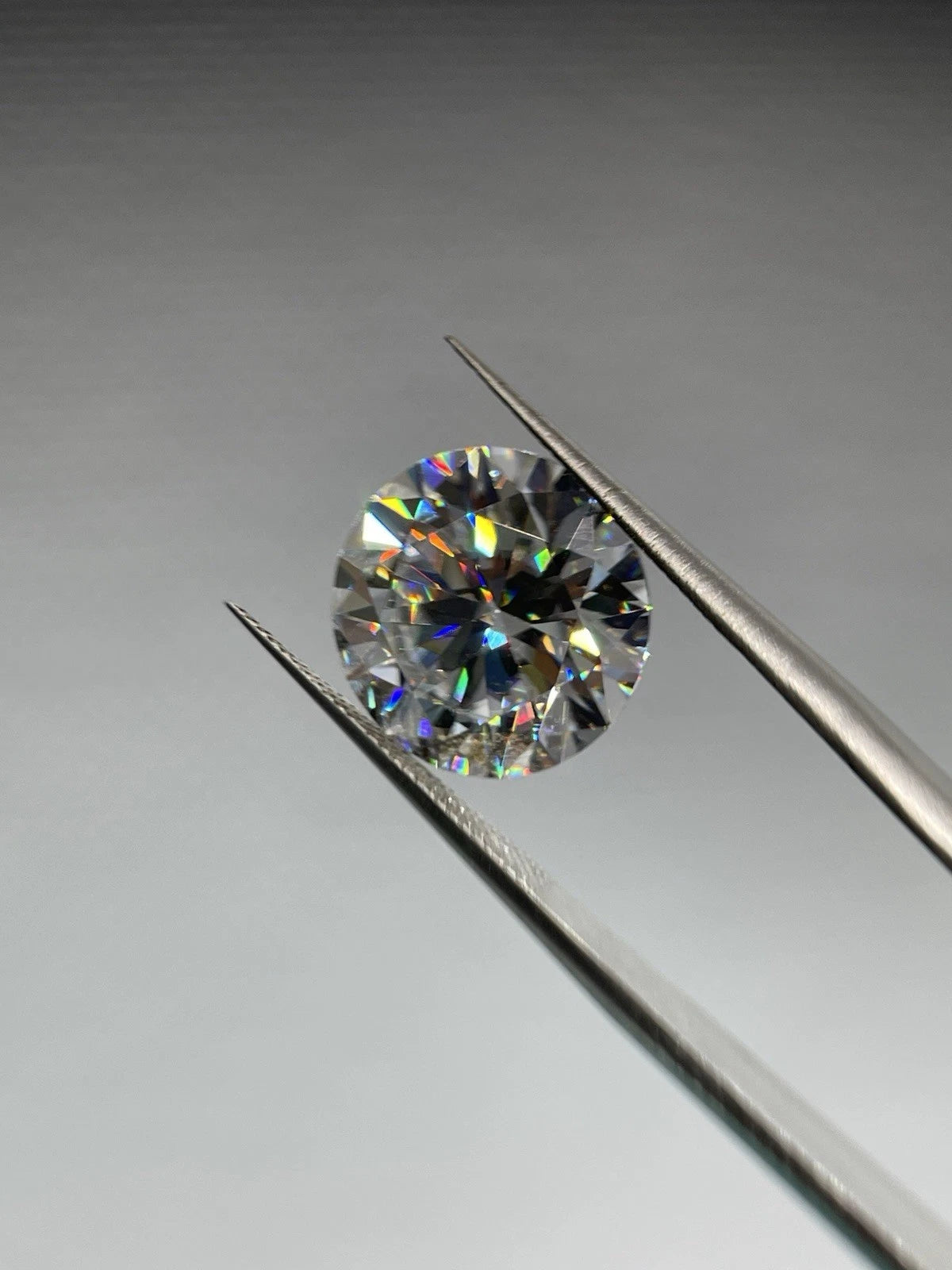 8 Carat Round Brilliant VVS1 D Moissanite Space Diamond | 13mm | + GRA Report & Warranty | GemDrop® Verified
