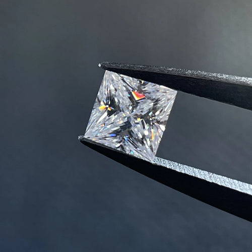 1 Carat Princess Cut VVS1 D Moissanite Space Diamond | 5.5 x 5.5 mm | + GRA Report & Warranty | GemDrop® Verified
