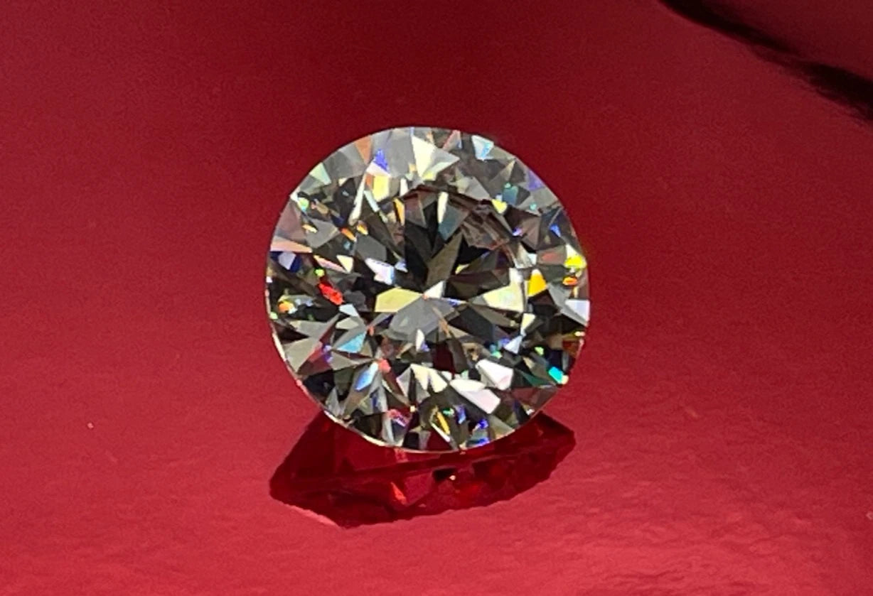 12 Carat Round Brilliant VVS1 D Moissanite Space Diamond | 15mm | + GRA Report & Warranty | GemDrop® Verified