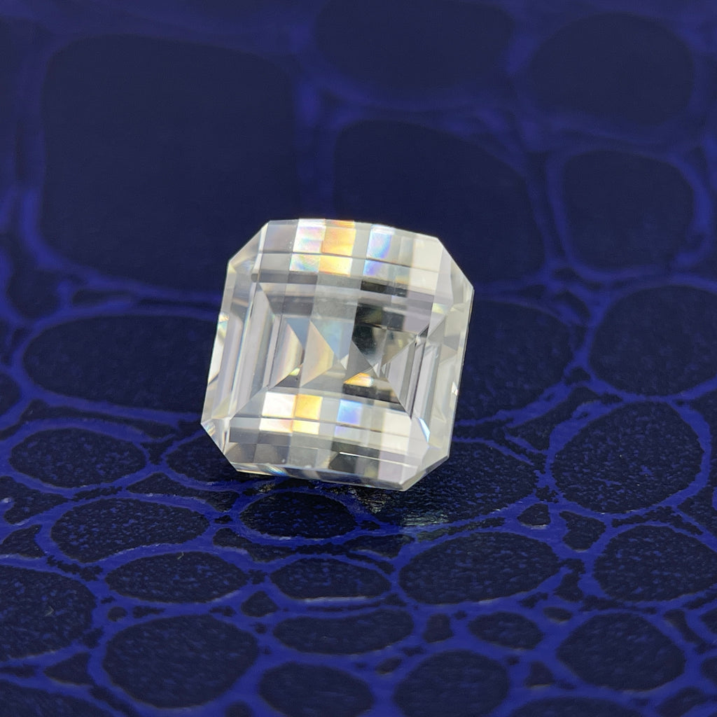5 Carat PIXEL Cut VVS1 D Moissanite Space Diamond | 10 x 10 mm | A Gemdrop® EEEXCLUSIVE | Gemdrop® Verified