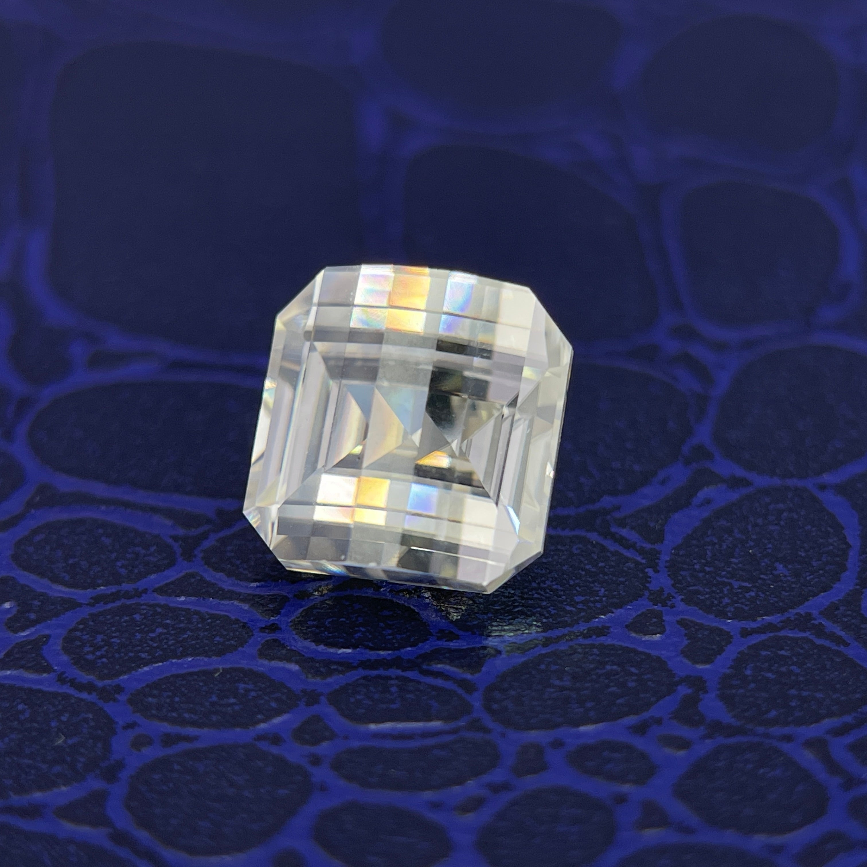 5 Carat PIXEL Cut VVS1 D Moissanite Space Diamond | 10 x 10 mm | A Gemdrop® EEEXCLUSIVE | Gemdrop® Verified