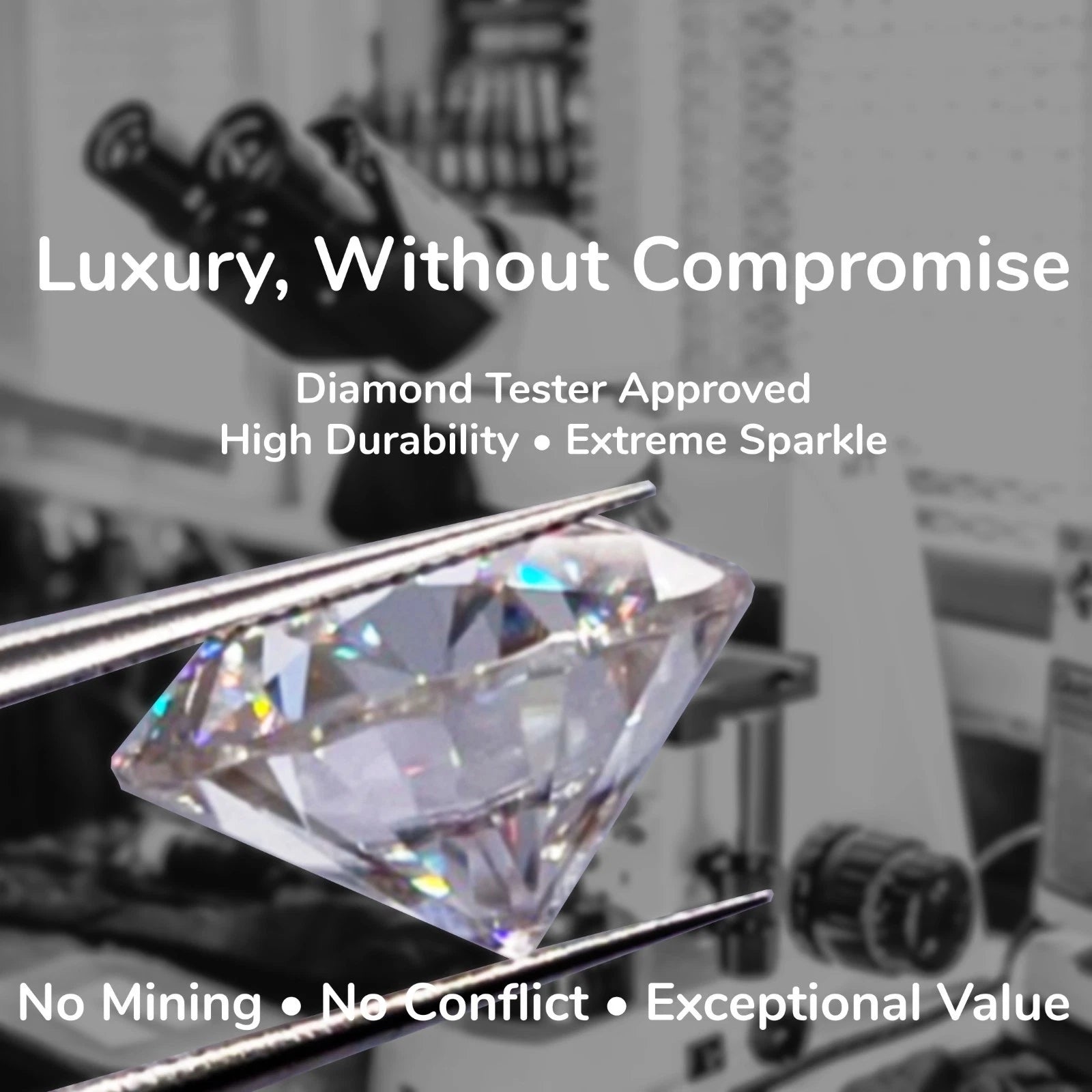 1 Carat Round Brilliant VVS1 D Moissanite Space Diamond | 6.5mm | + GRA Report & Warranty | GemDrop® Verified