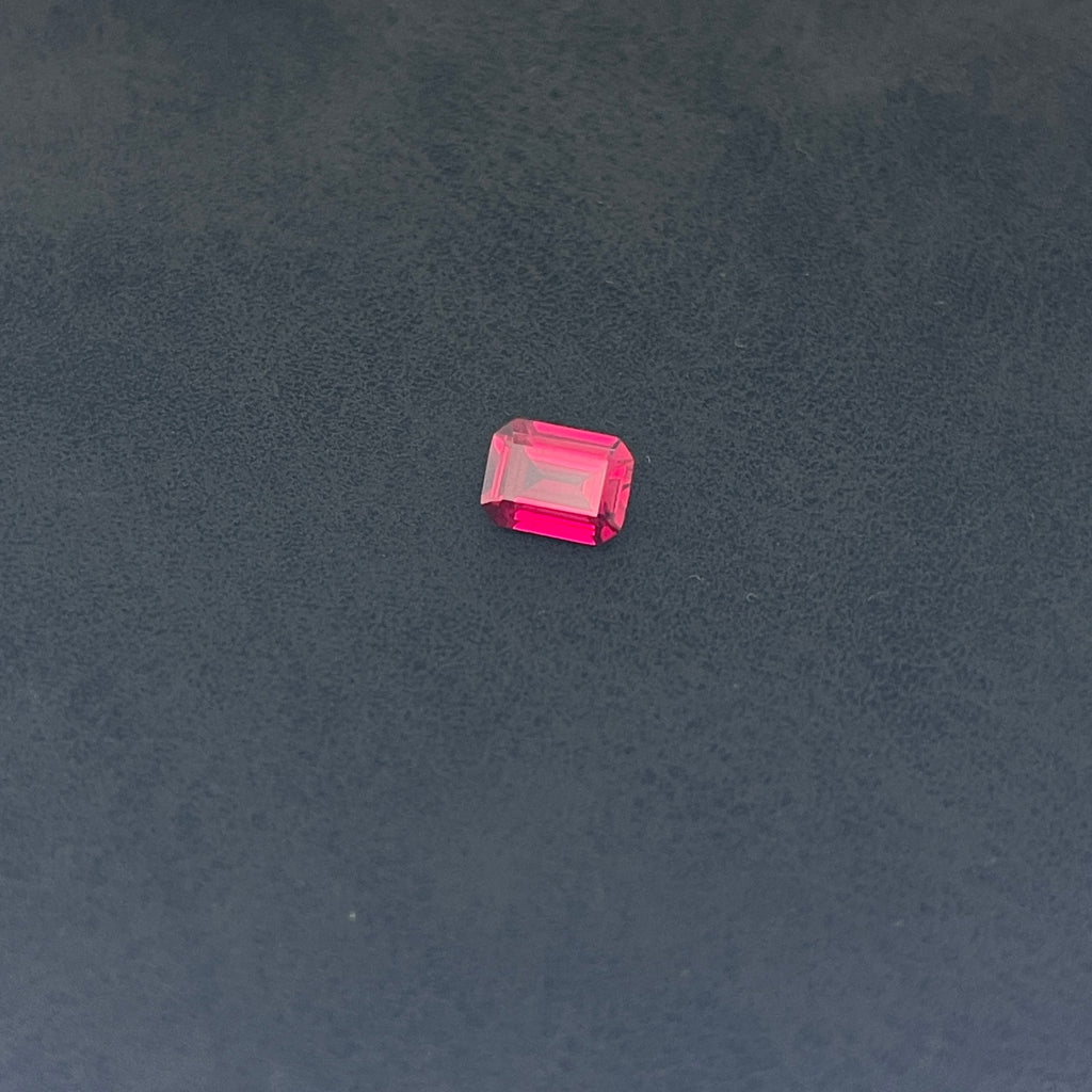 ~1.6ct Pigeon Blood Red Ruby | Emerald Cut | 6x8 mm | Gemdrop® Verified