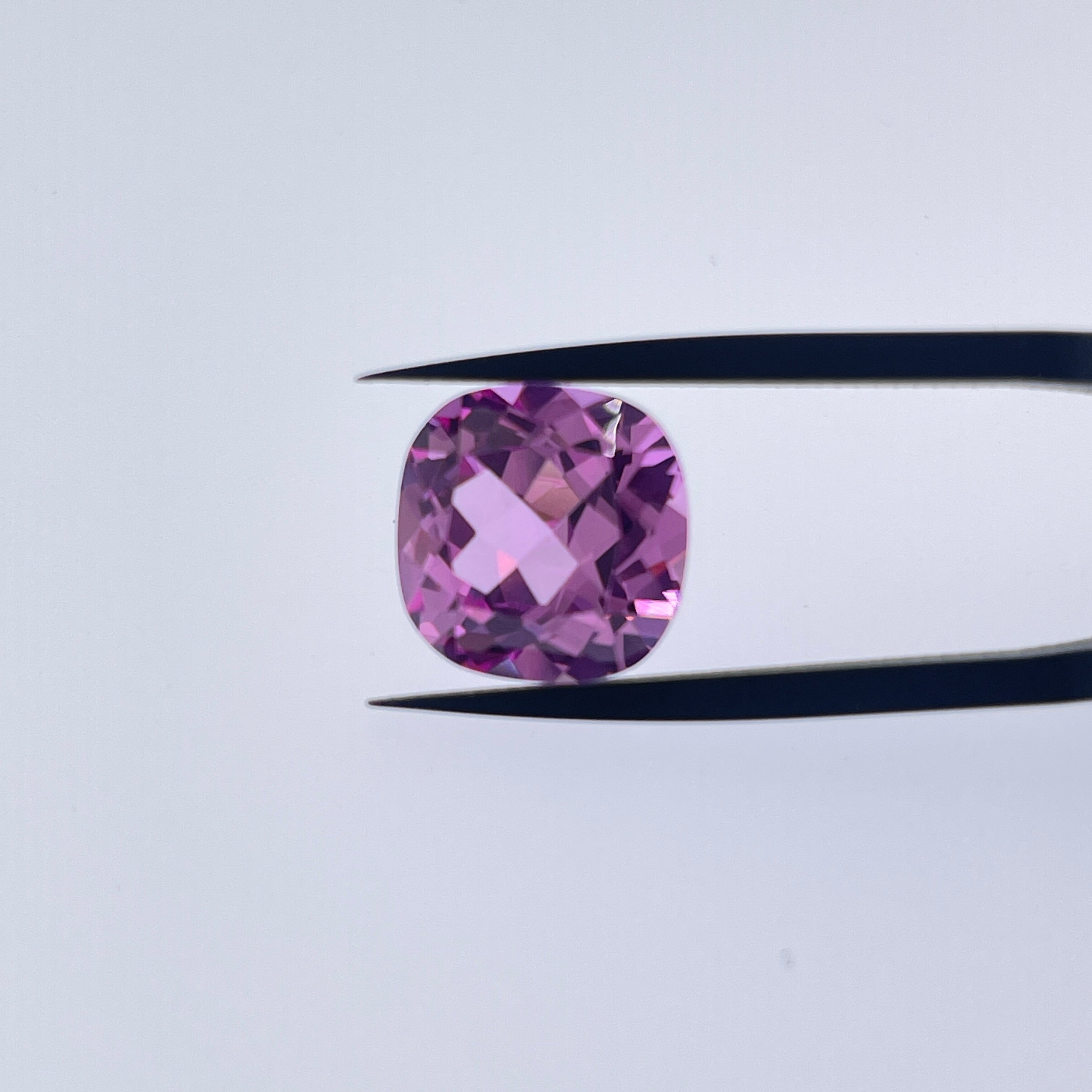 ~15ct Sakura Pink Sapphire | Cushion Cut | 14 × 14 mm | Gemdrop® Verified