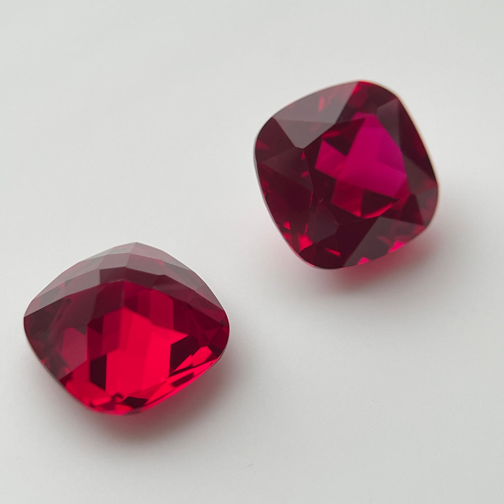 12, 15 & 17 Carat Pigeon Blood Red Ruby | Cushion Cut | Gemdrop® Verified