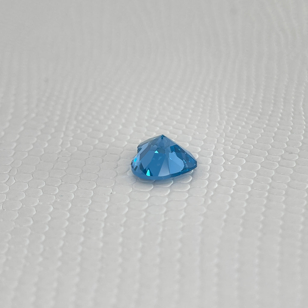 London Blue Spinel | Heart Cut | 10 × 10 mm & 8  × 8 mm | Gemdrop® Verified