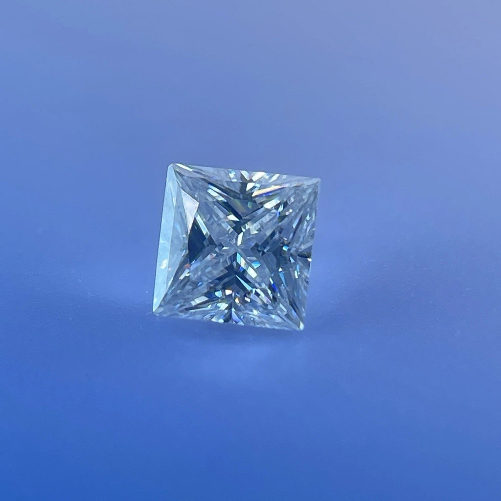 1 Carat Princess Cut VVS1 D Moissanite Space Diamond | 5.5 x 5.5 mm | + GRA Report & Warranty | GemDrop® Verified