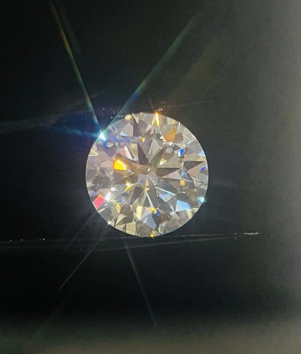 12 Carat Round Brilliant VVS1 D Moissanite Space Diamond | 15mm | + GRA Report & Warranty | GemDrop® Verified