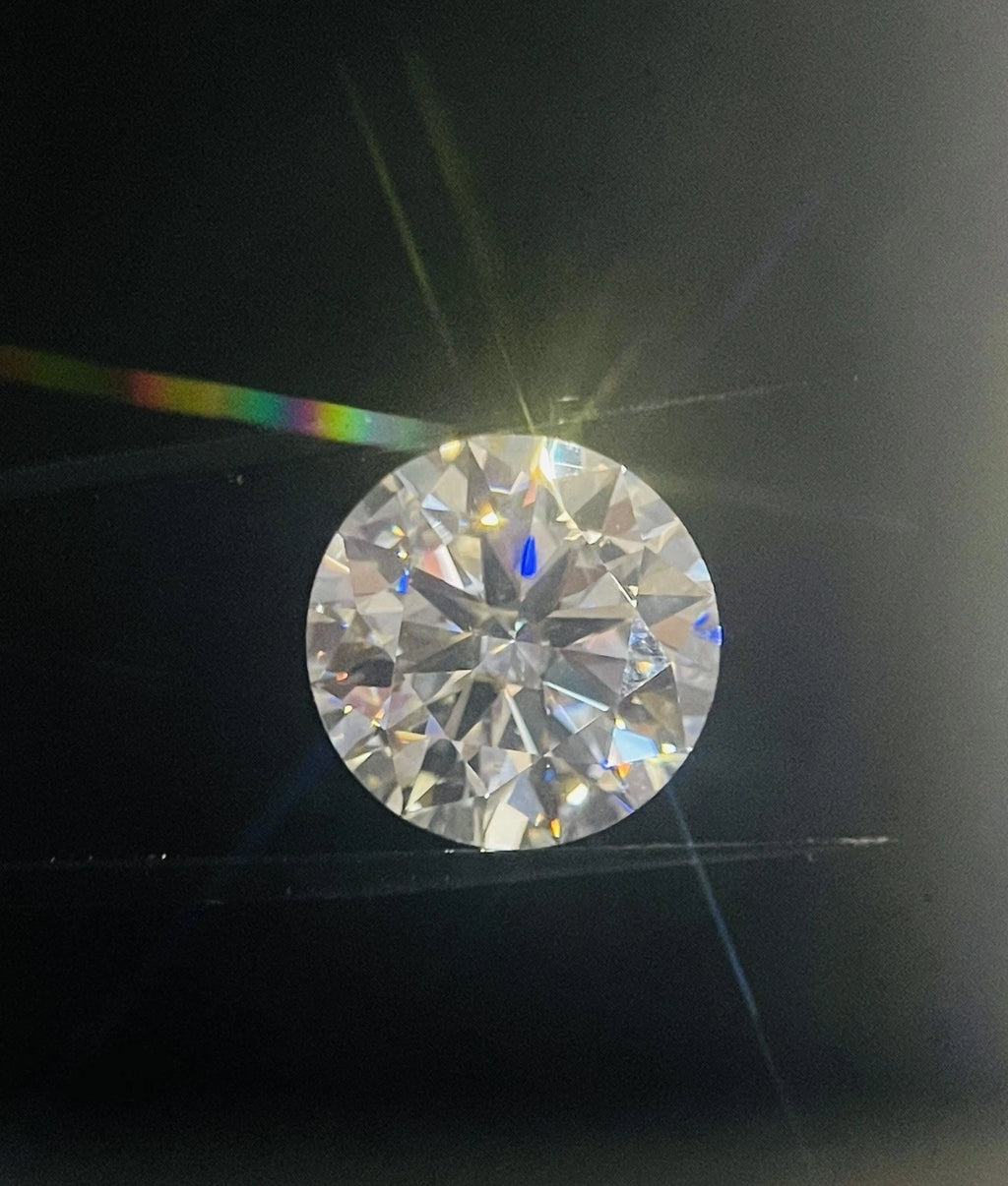 12 Carat Round Brilliant VVS1 D Moissanite Space Diamond | 15mm | + GRA Report & Warranty | GemDrop® Verified