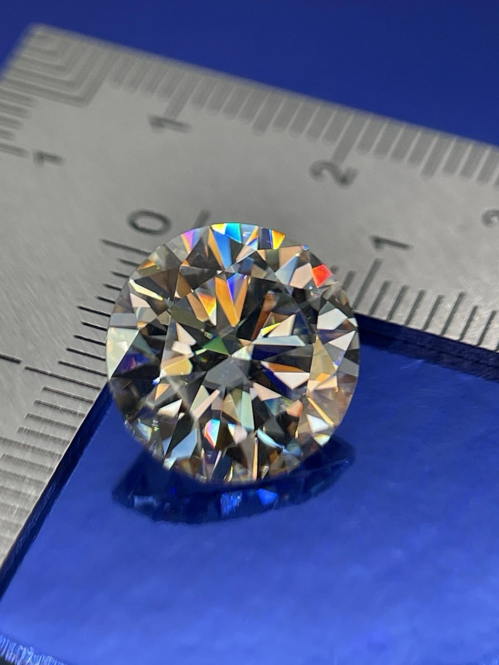 8 Carat Round Brilliant VVS1 D Moissanite Space Diamond | 13mm | + GRA Report & Warranty | GemDrop® Verified