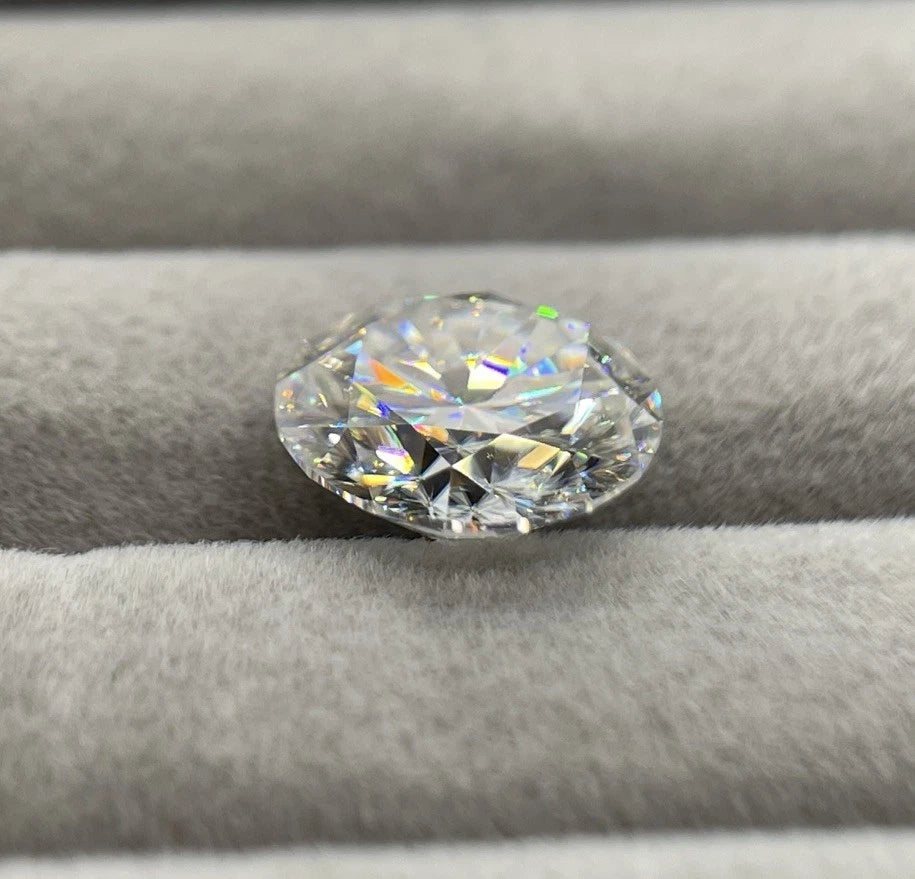 6 Carat Round Brilliant VVS1 D Moissanite Space Diamond | 12 mm | + GRA Report & Warranty | Gemdrop® Verified
