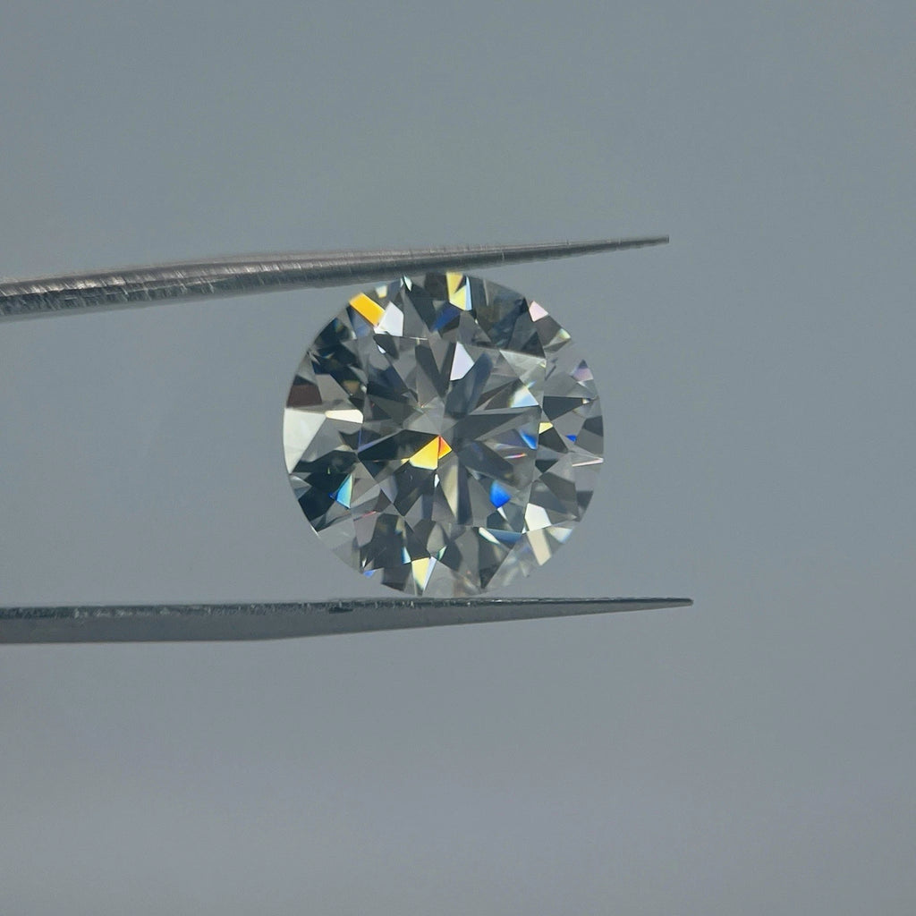 12 Carat Round Brilliant VVS1 D Moissanite Space Diamond | 15mm | + GRA Report & Warranty | GemDrop® Verified