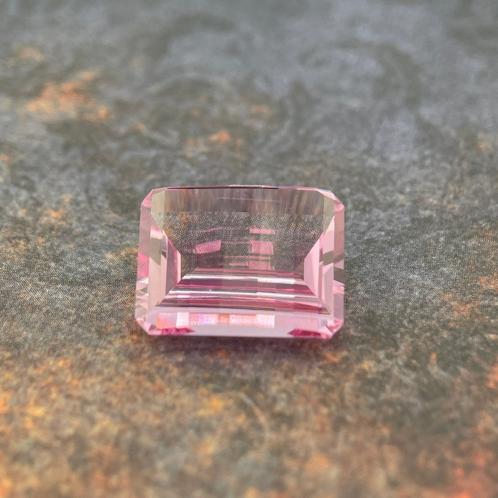 ~14.125ct Seductive Pink Sapphire | Pixel Cut | 12x16 mm | Gemdrop® Verified