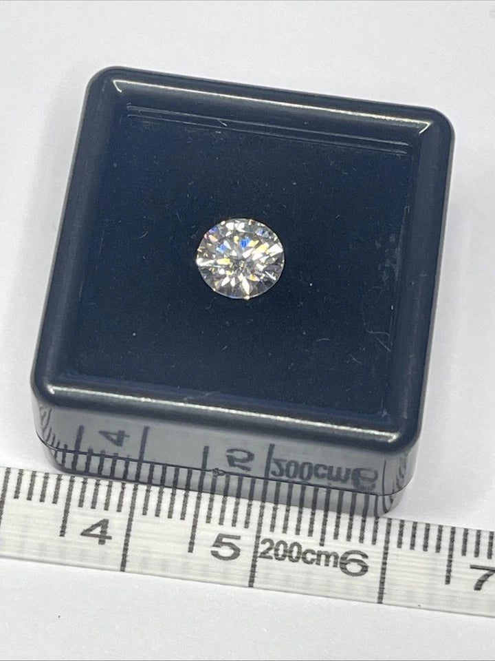 1 Carat Round Brilliant VVS1 D Moissanite Space Diamond | 6.5mm | + GRA Report & Warranty | GemDrop® Verified