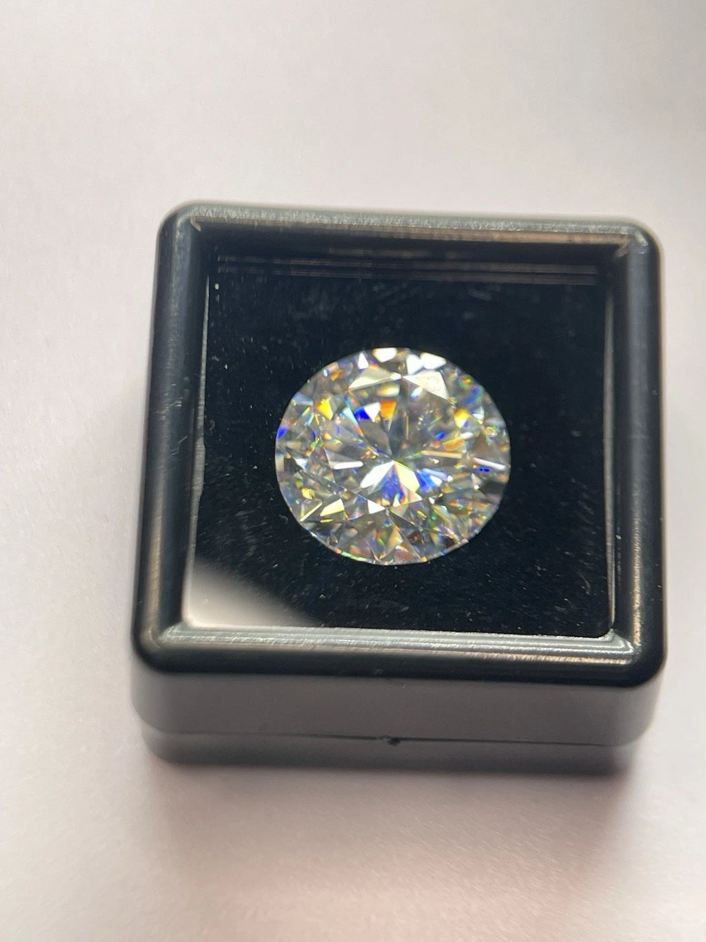 8 Carat Round Brilliant VVS1 D Moissanite Space Diamond | 13mm | + GRA Report & Warranty | GemDrop® Verified