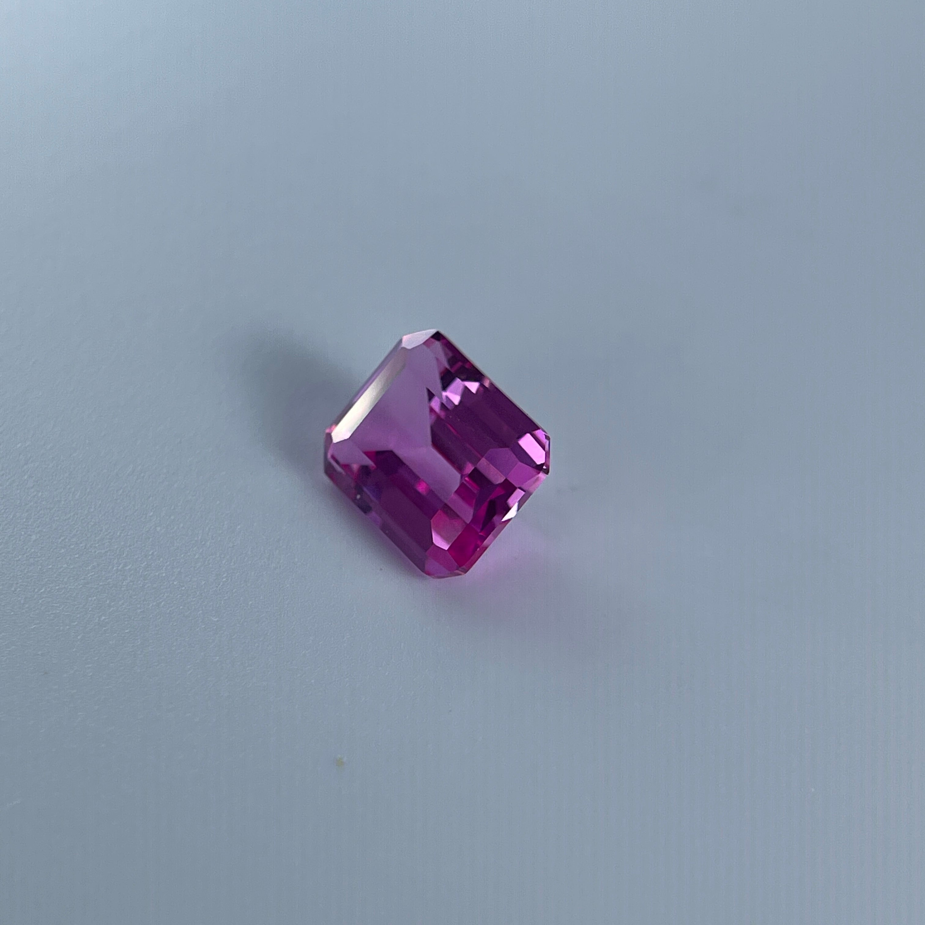 ~4ct Pink Sapphire | Emerald Cut | 8 × 10 mm | Gemdrop® Verified
