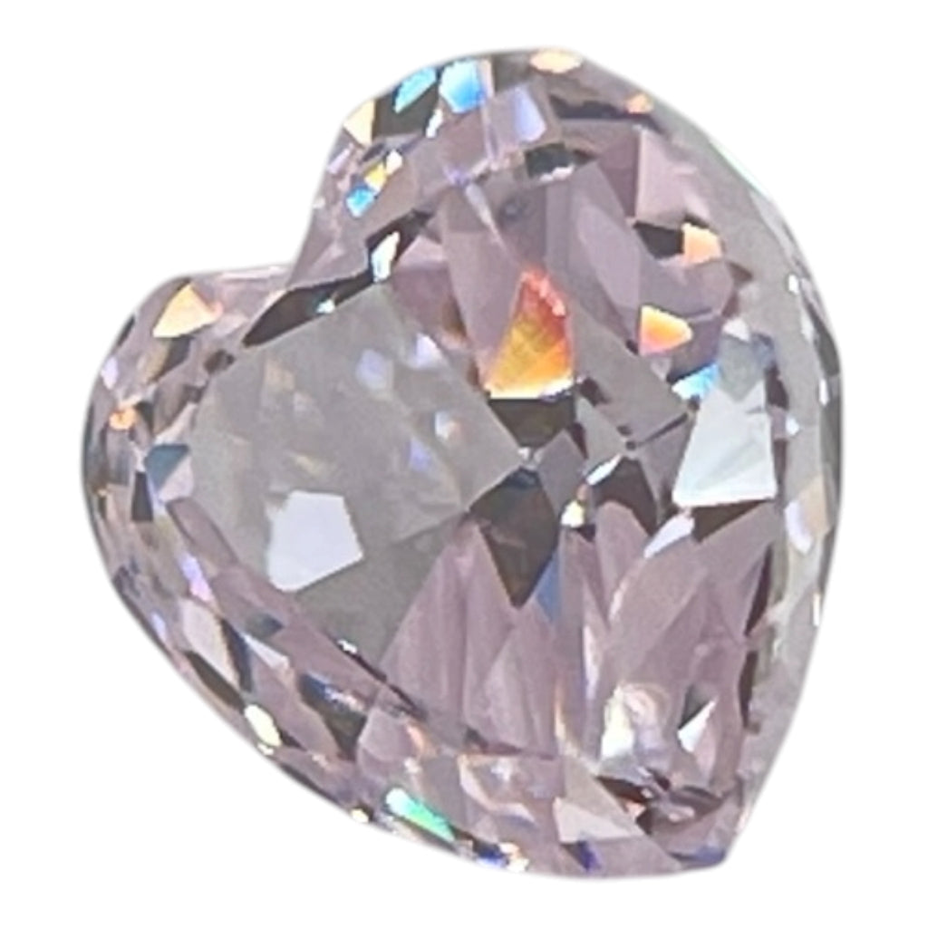 Ice Cut Cubic Zirconia – Seductive Pink Heart Cut 7x7 mm ~3ct