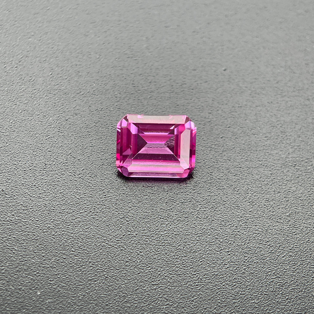 ~4ct Pink Sapphire | Emerald Cut | 8 × 10 mm | Gemdrop® Verified
