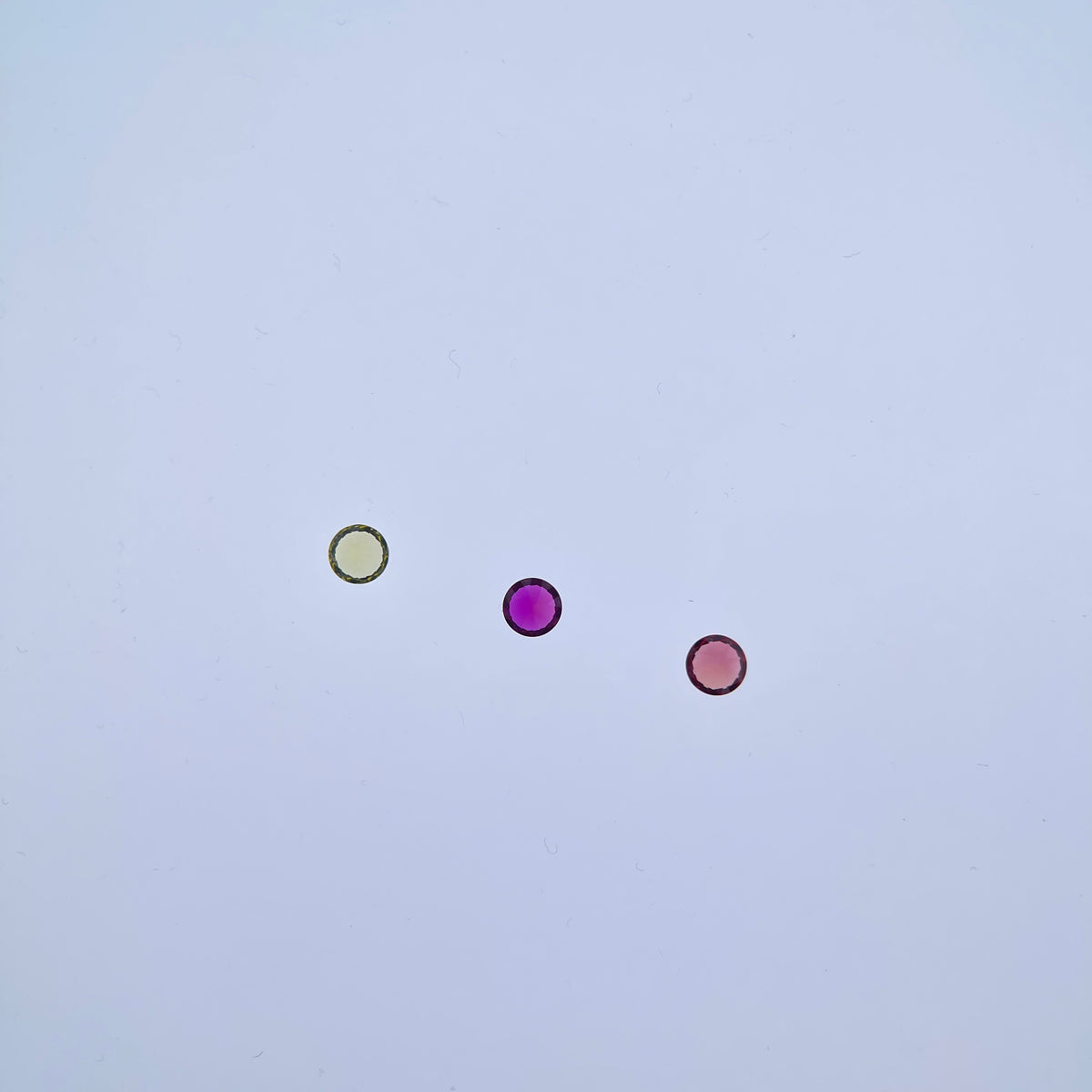 4 mm Ruby Red, Padparadscha & Canary Yellow Sapphire & Ruby | Round Brilliant Cut | ~0.3 ct | Gemdrop® Verified