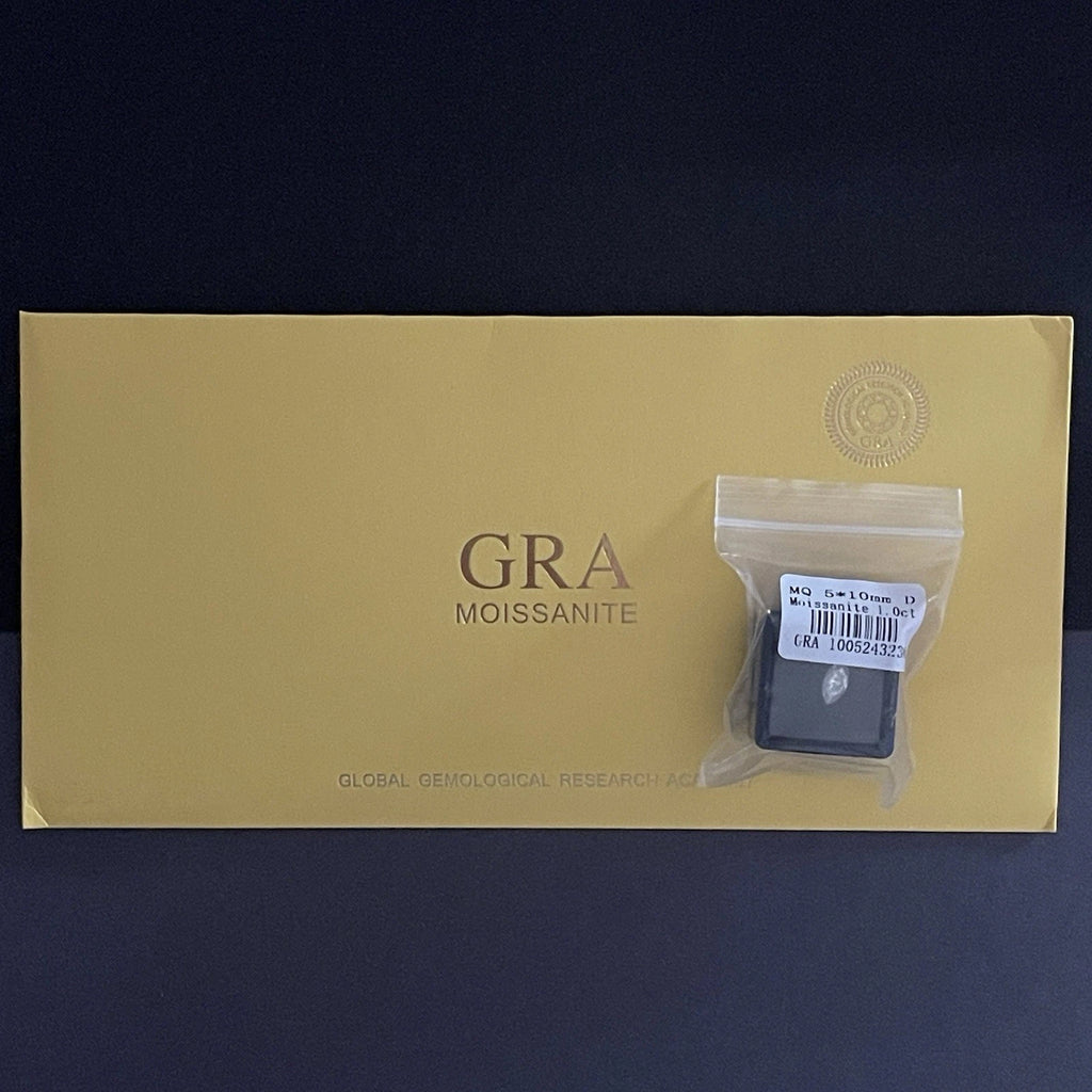1 Carat Marquise VVS1 D Moissanite Space Diamond | 5x10mm | + GRA Report & Warranty | GemDrop® Verified