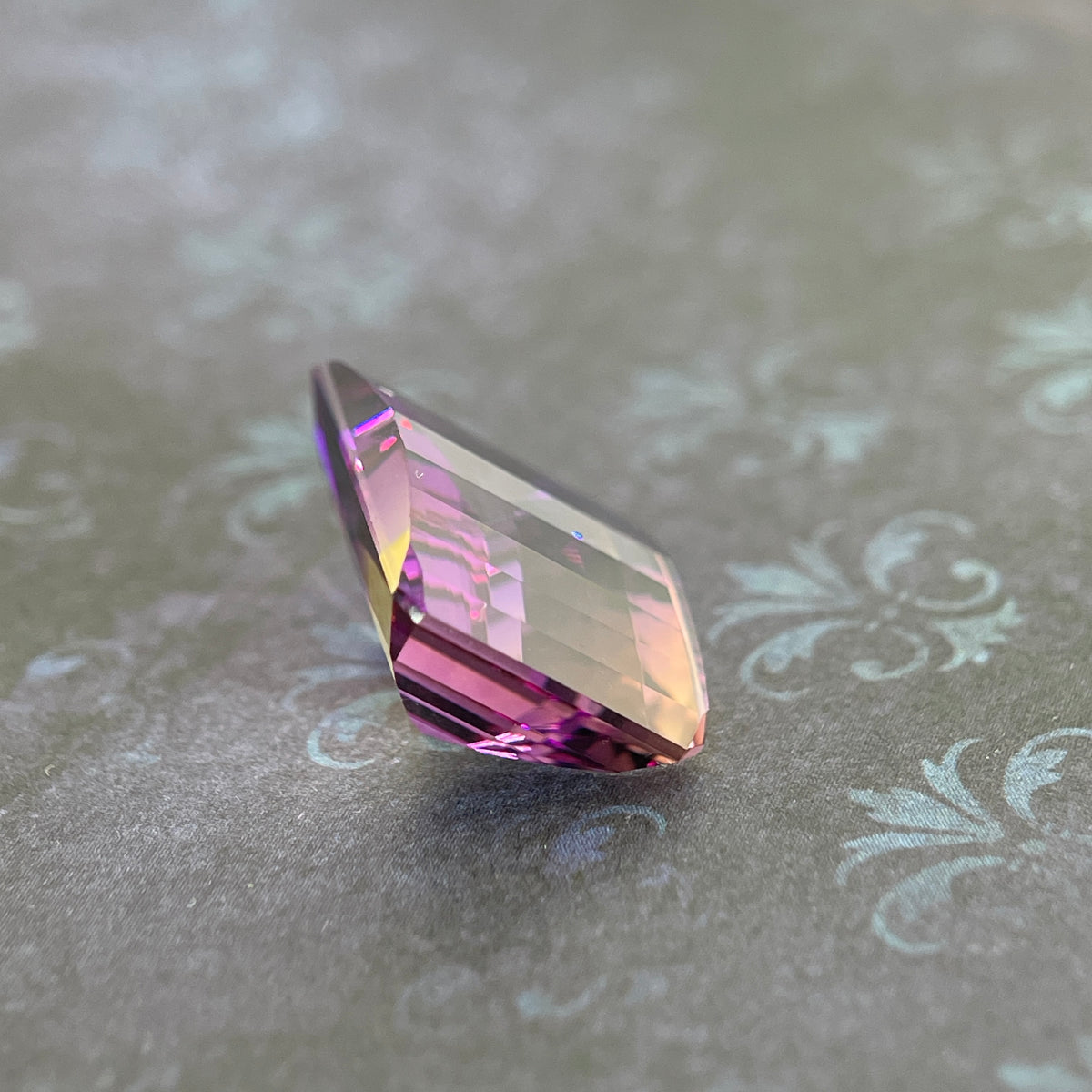 20.925ct Ametrine Purple (Amethyst) –Yellow (Citrine) | Pixel Cut | 15x20 mm | Gemdrop® Verified