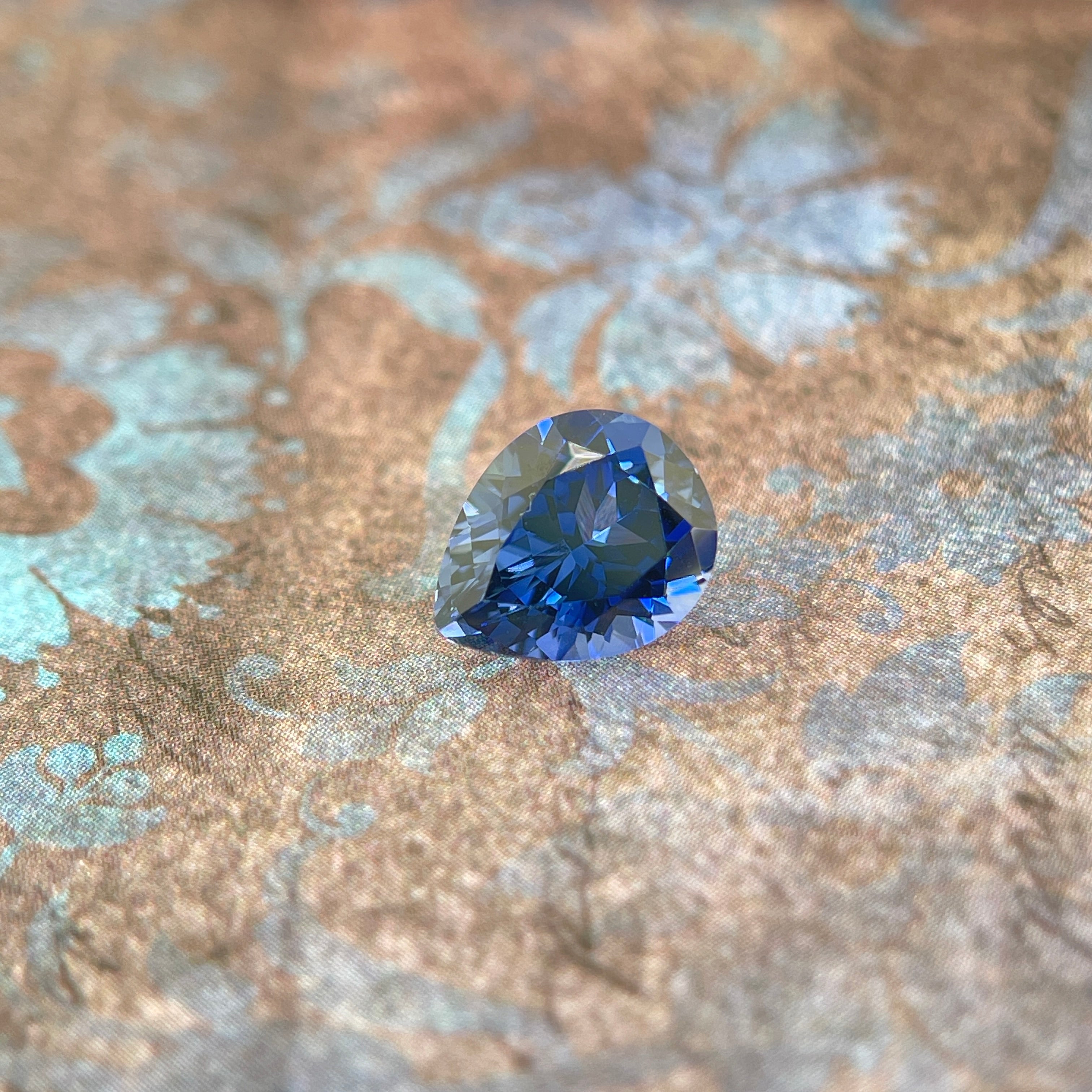 ~2.9ct Cornflower Blue Sapphire | Drop Pear Cut | 8 × 10 mm | Gemdrop® Verified