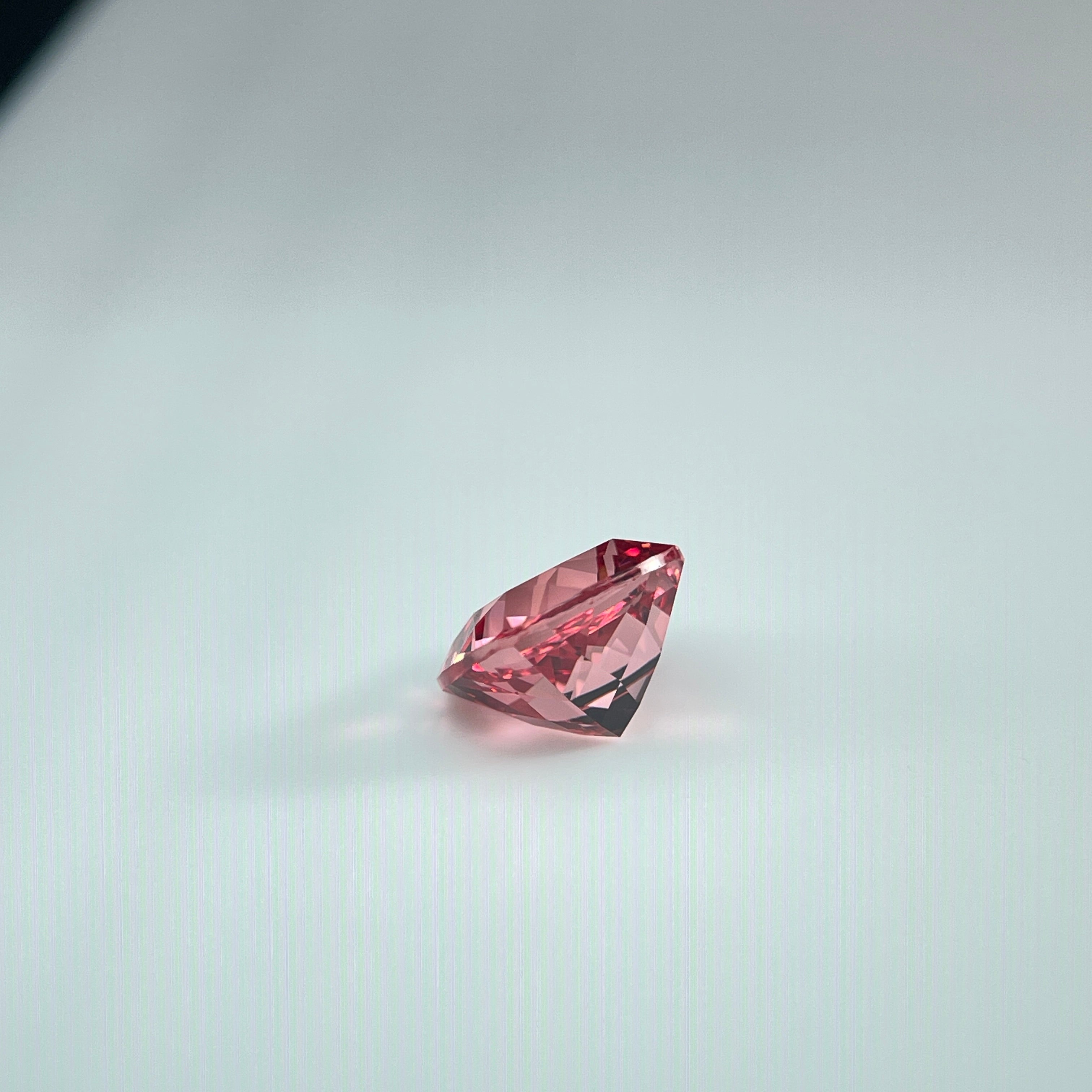 ~5.74ct Padparadscha Czochralski Sapphire | Cushion Cut | 10 × 10 mm | Gemdrop® Verified