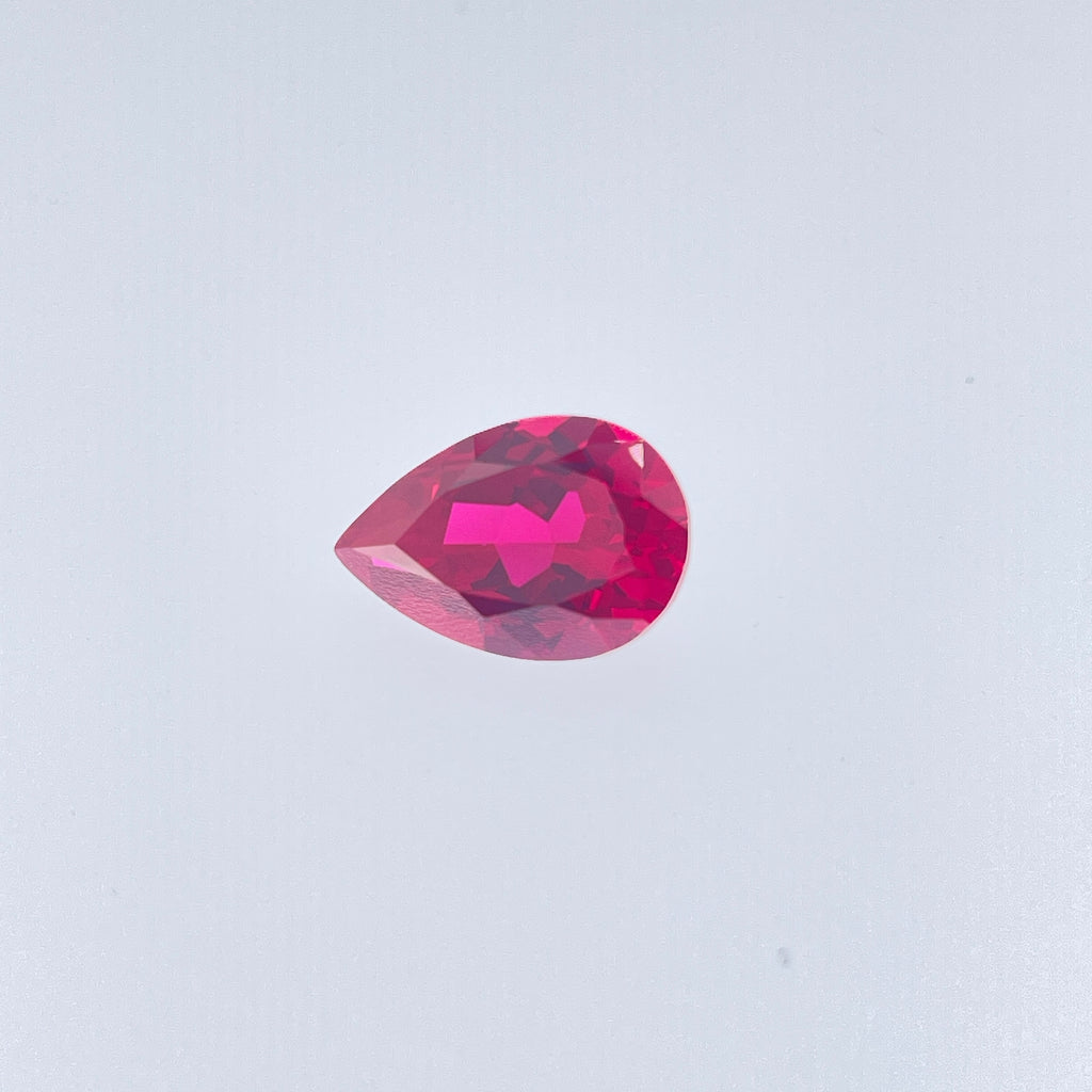 ~12ct Pigeon Blood Red Ruby | Drop Pear Cut | 12 × 18 mm | Gemdrop® Verified