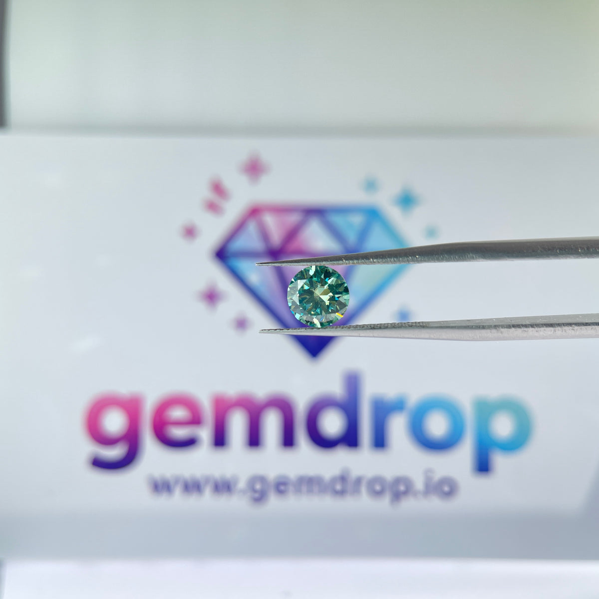 Moissanite 4 carats ronde brillante VVS1 D type diamant spatial | 10mm | Certifié GemDrop®