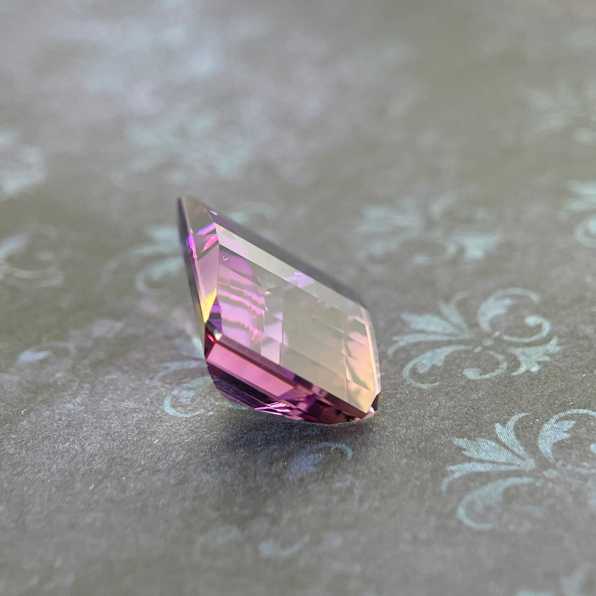 20.925ct Ametrine Purple (Amethyst) –Yellow (Citrine) | Pixel Cut | 15x20 mm | Gemdrop® Verified