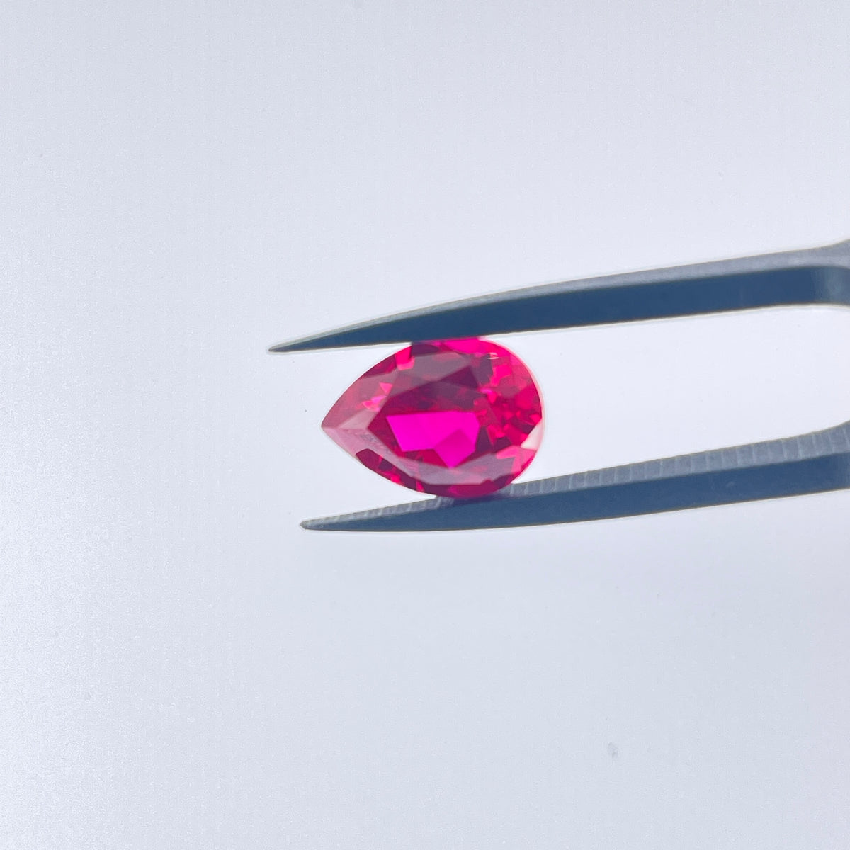 ~7ct Pigeon Blood Red Ruby | Drop Pear Cut | 10 × 14 mm | Gemdrop® Verified