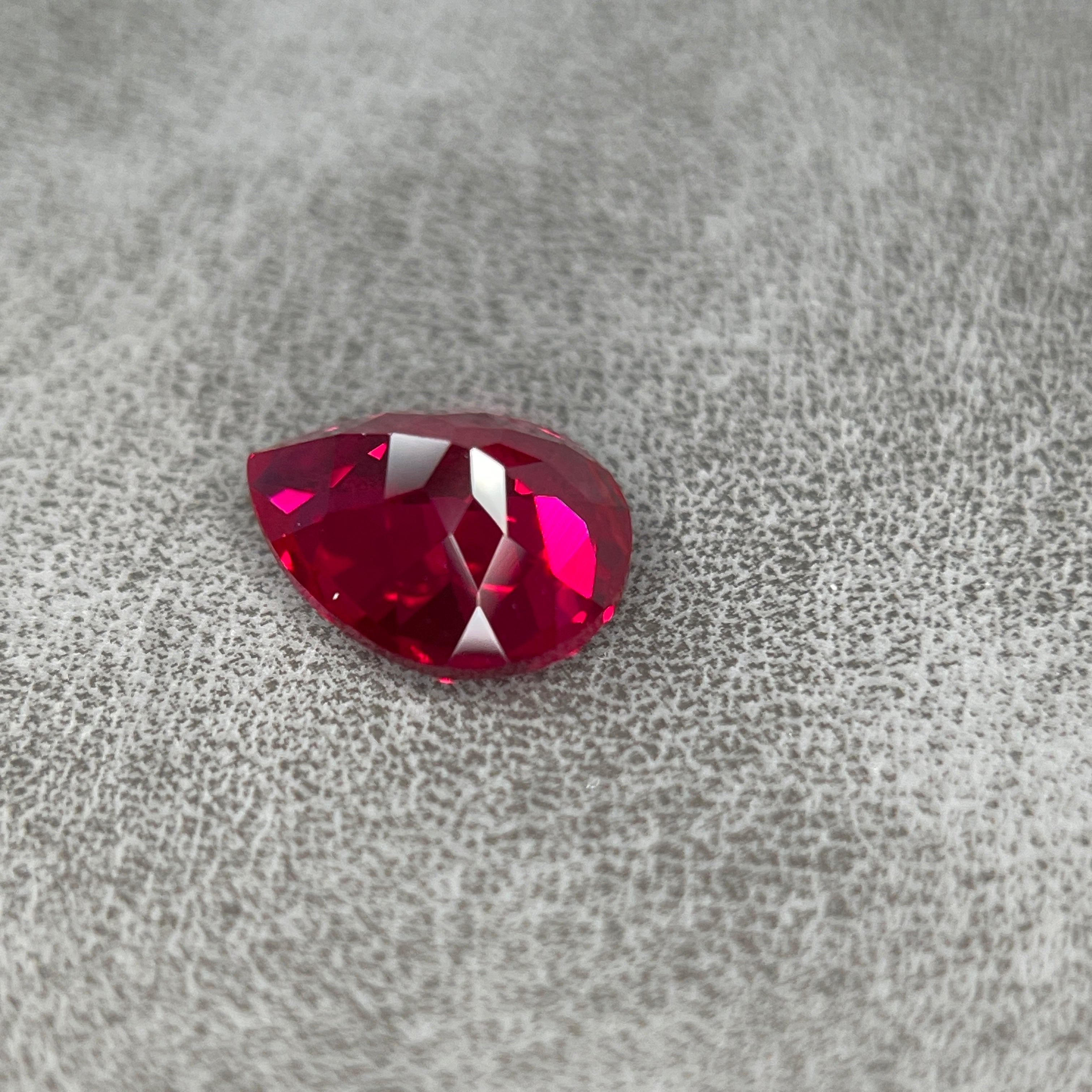 ~2.9ct Ruby | Drop Cut | 8 × 10 mm | Gemdrop® Verified