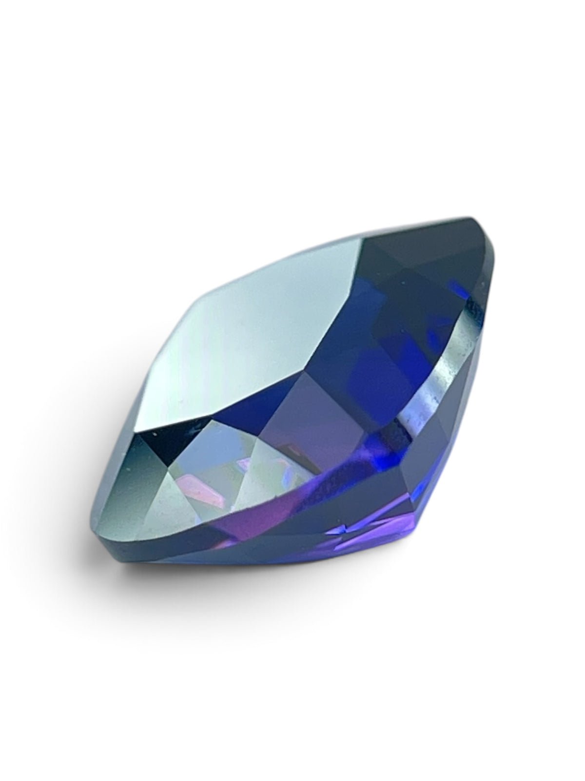 ~9ct Tanzanite Blue Sapphire | Cushion Cut | 12 × 12 mm | Gemdrop® Verified