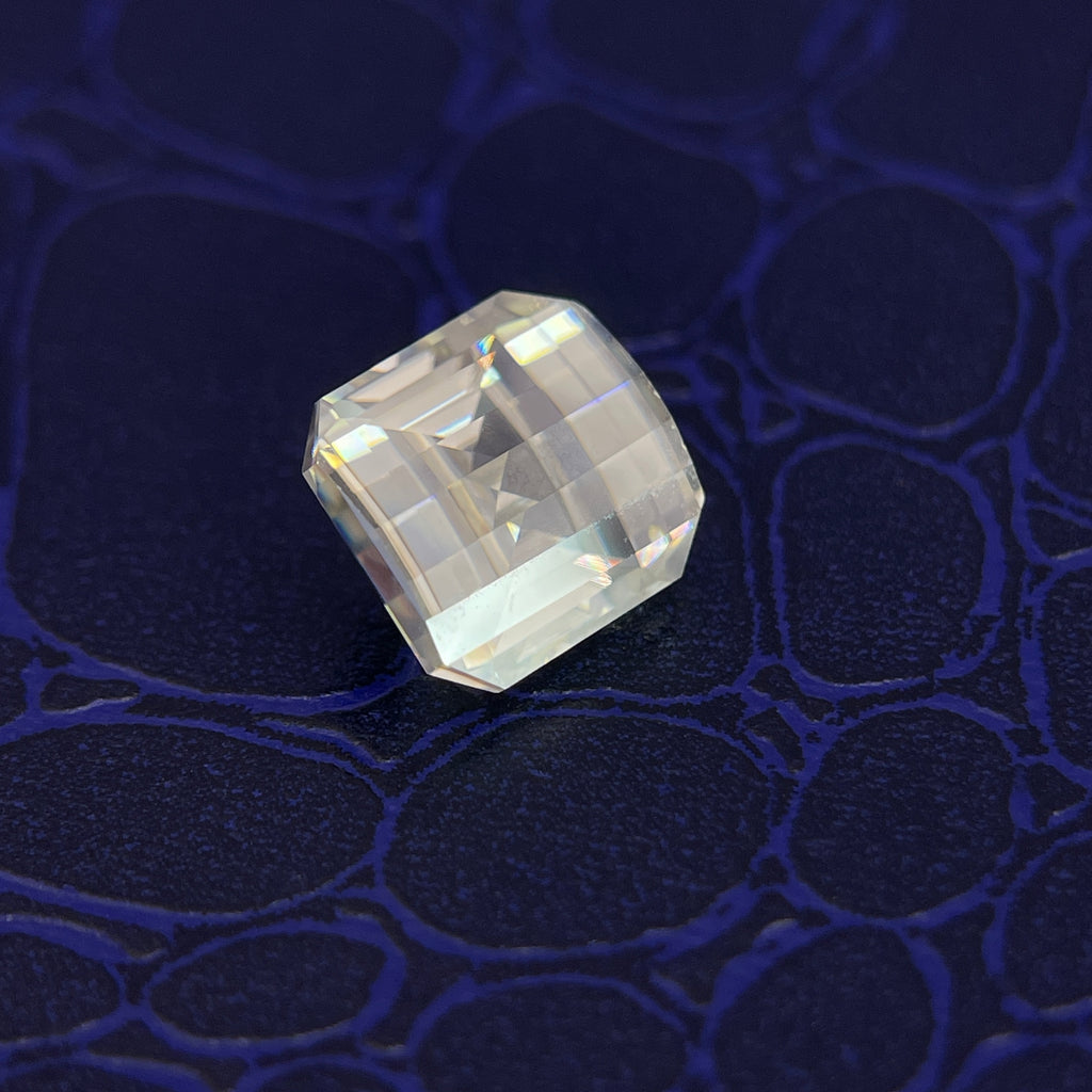 5 Carat PIXEL Cut VVS1 D Moissanite Space Diamond | 10 x 10 mm | A Gemdrop® EEEXCLUSIVE | Gemdrop® Verified