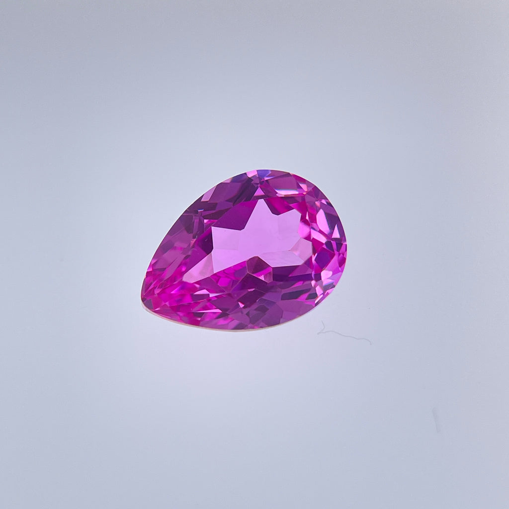 ~8.9ct Hot Pink Sapphire | Drop Pear Cut | 11 × 15 mm | Gemdrop® Verified