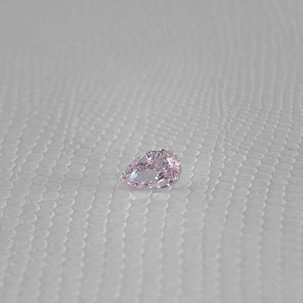 Ice Cut Cubic Zirconia – Seductive Pink Drop Cut 5x8 mm ~1.8ct