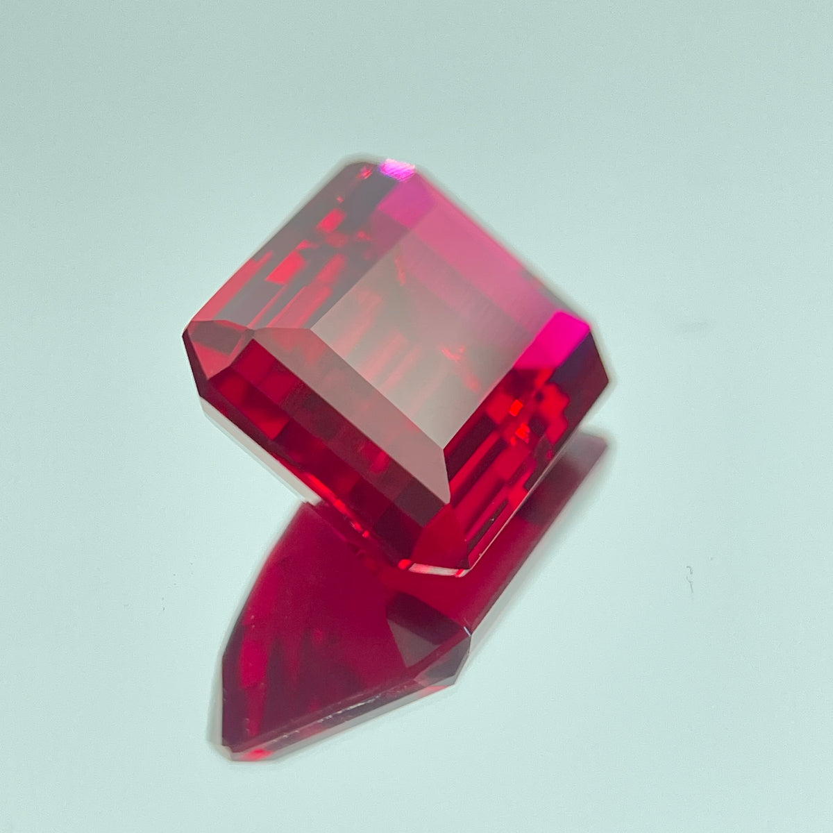 ~30ct Pigeon Blood Ruby | Emerald Cut | 1.5 × 2 cm | Gemdrop® Verified