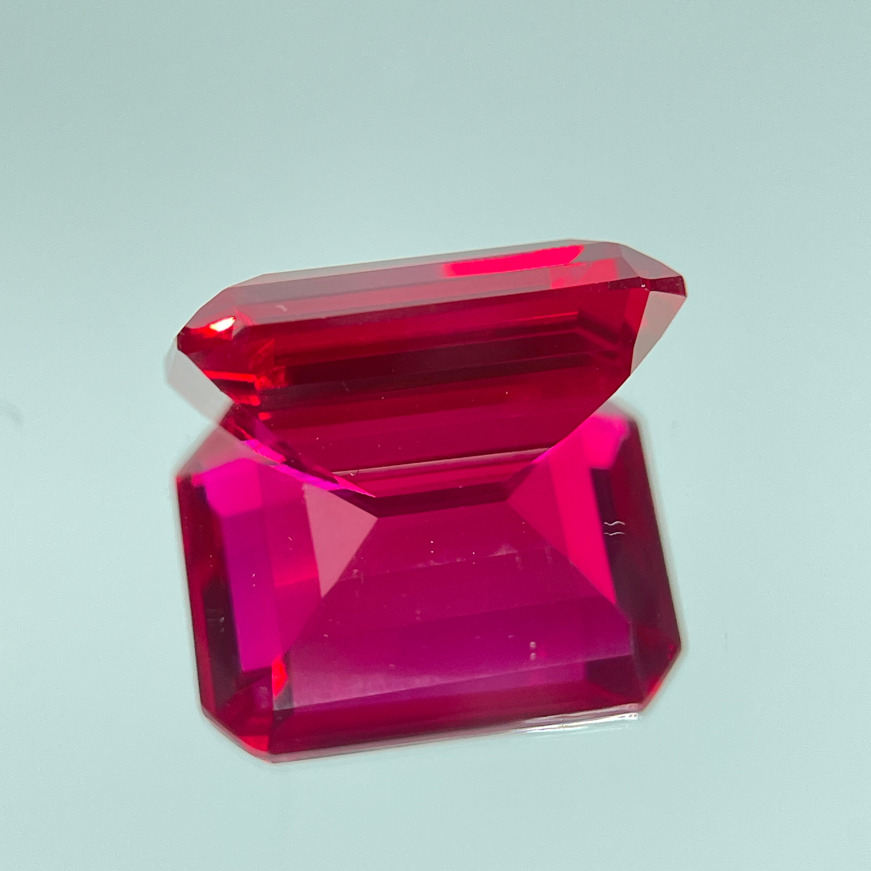 ~30ct Pigeon Blood Ruby | Emerald Cut | 1.5 × 2 cm | Gemdrop® Verified