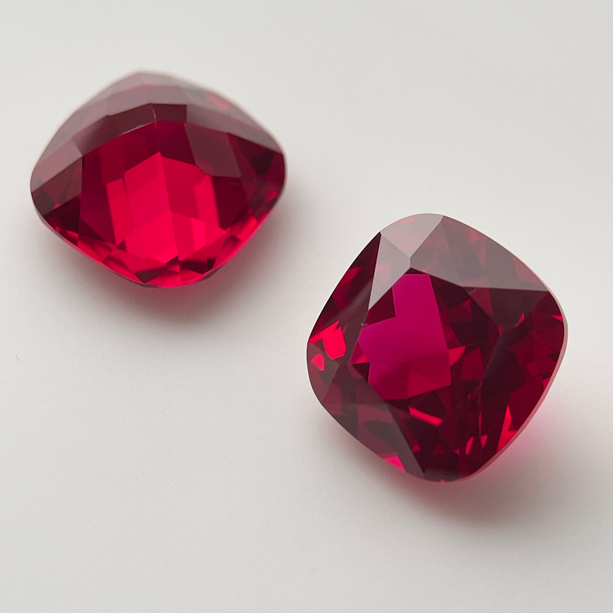 12, 15 & 17 Carat Pigeon Blood Red Ruby | Cushion Cut | Gemdrop® Verified