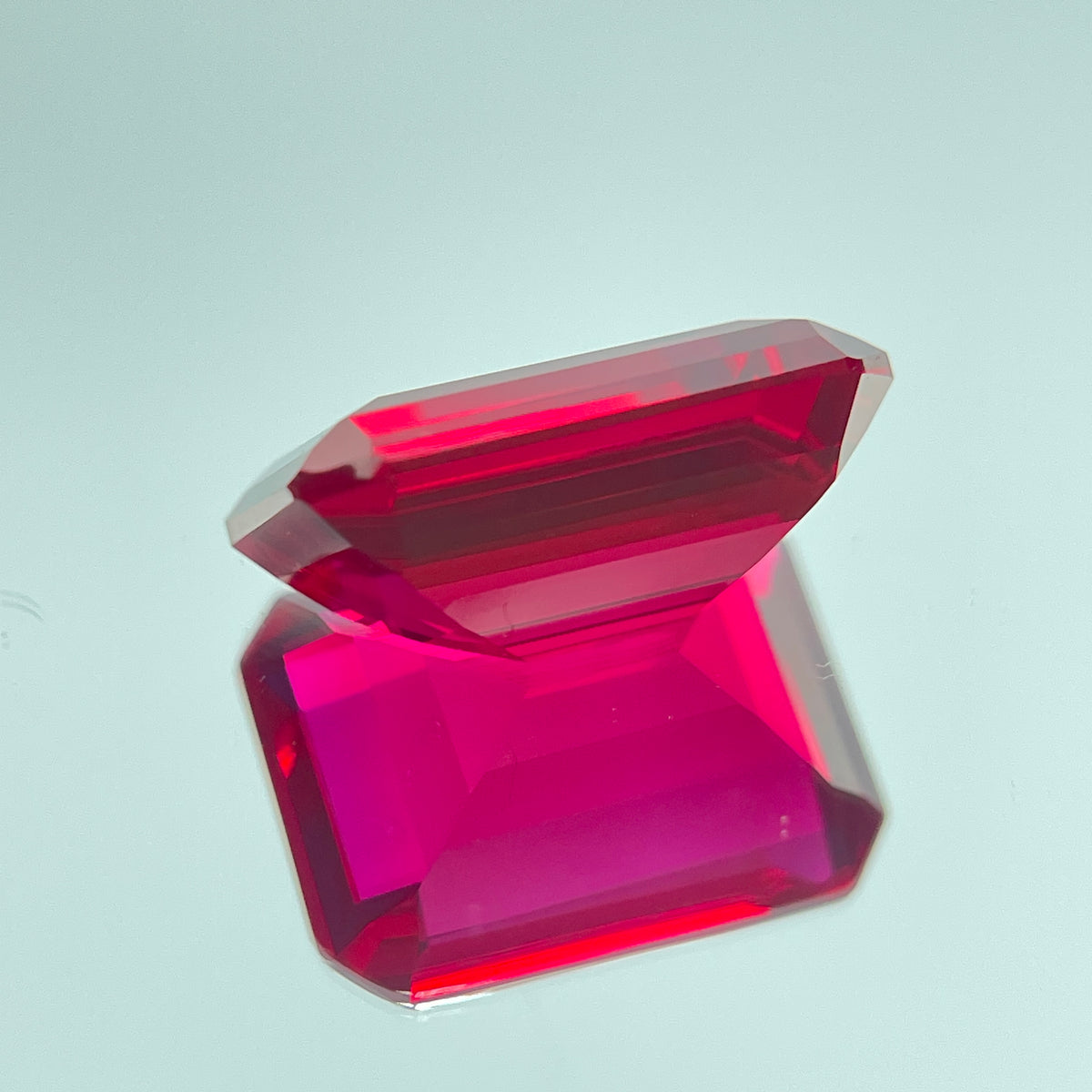~30ct Pigeon Blood Ruby | Emerald Cut | 1.5 × 2 cm | Gemdrop® Verified